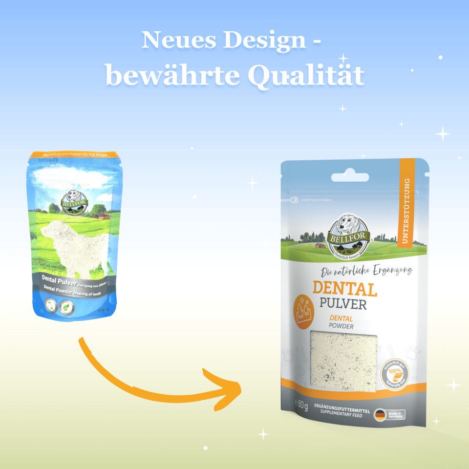 Bellfor Bellfor Sparset für eine optimale Zahnpflege beim Hund - Dental Pulver, für: Hunde