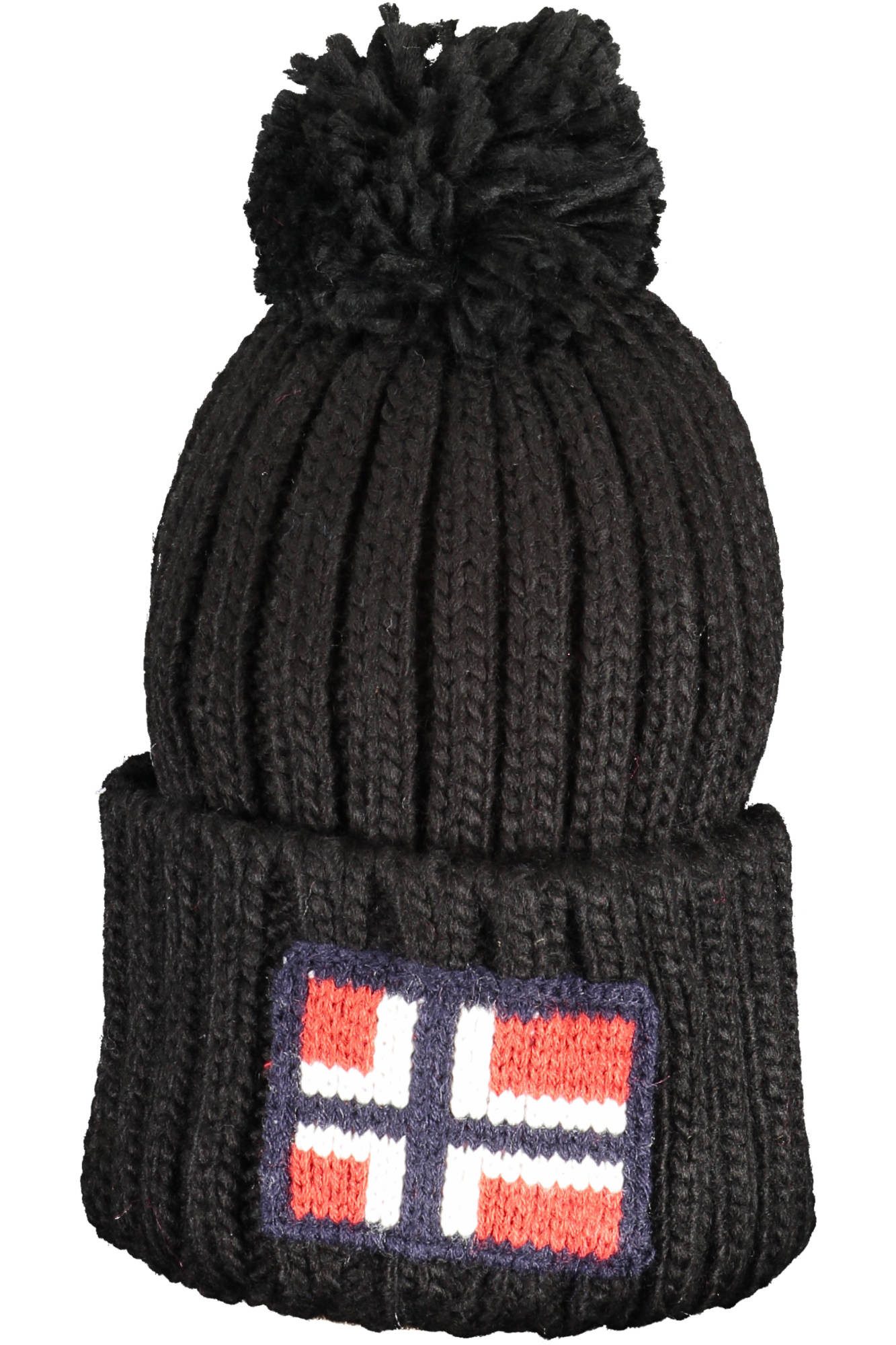 NORWAY 1963 Strickmütze Stilvolle schwarze Herrenmütze mit Bommel und Stick günstig online kaufen