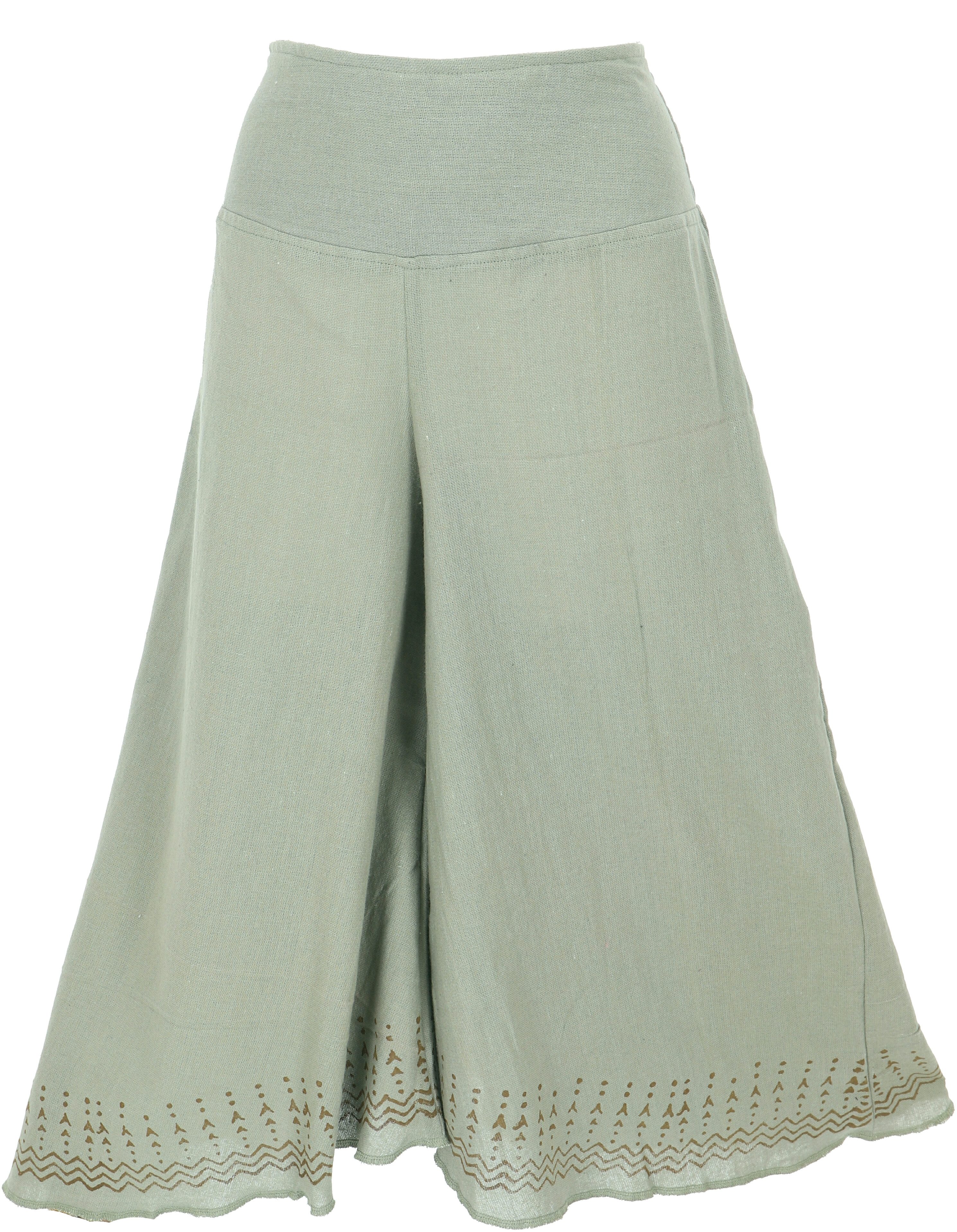 Guru-Shop Relaxhose Palazzohose, 3/4 Hosenrock, bedruckte.. günstig online kaufen
