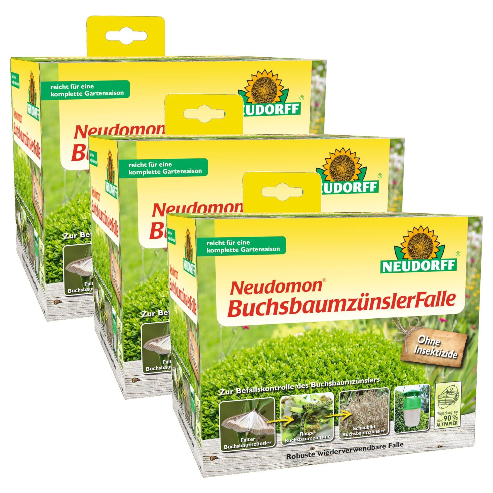 Insektenfalle Neudomon BuchsbaumzünslerFalle 3 Stück