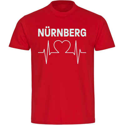 multifanshop T-Shirt Kinder Nürnberg - Herzschlag - Boy Girl
