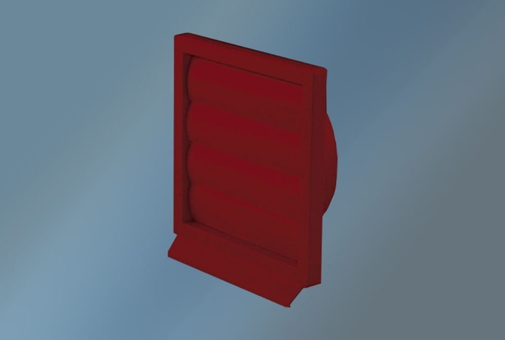 Lüftungsgitter Lüftungsgitter aus Kunststoff Ziegelrot Rundanschluss Ø 125 mm
