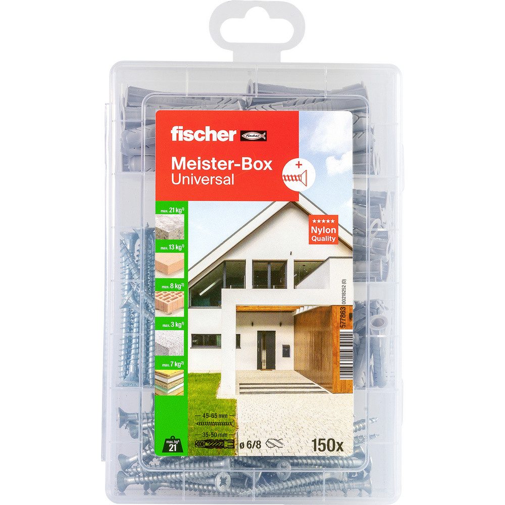 Fischer Dübel-Set Fischer 577863 Meister-Box Universal + S Dübel-Sortimentsbox 35 mm, 50