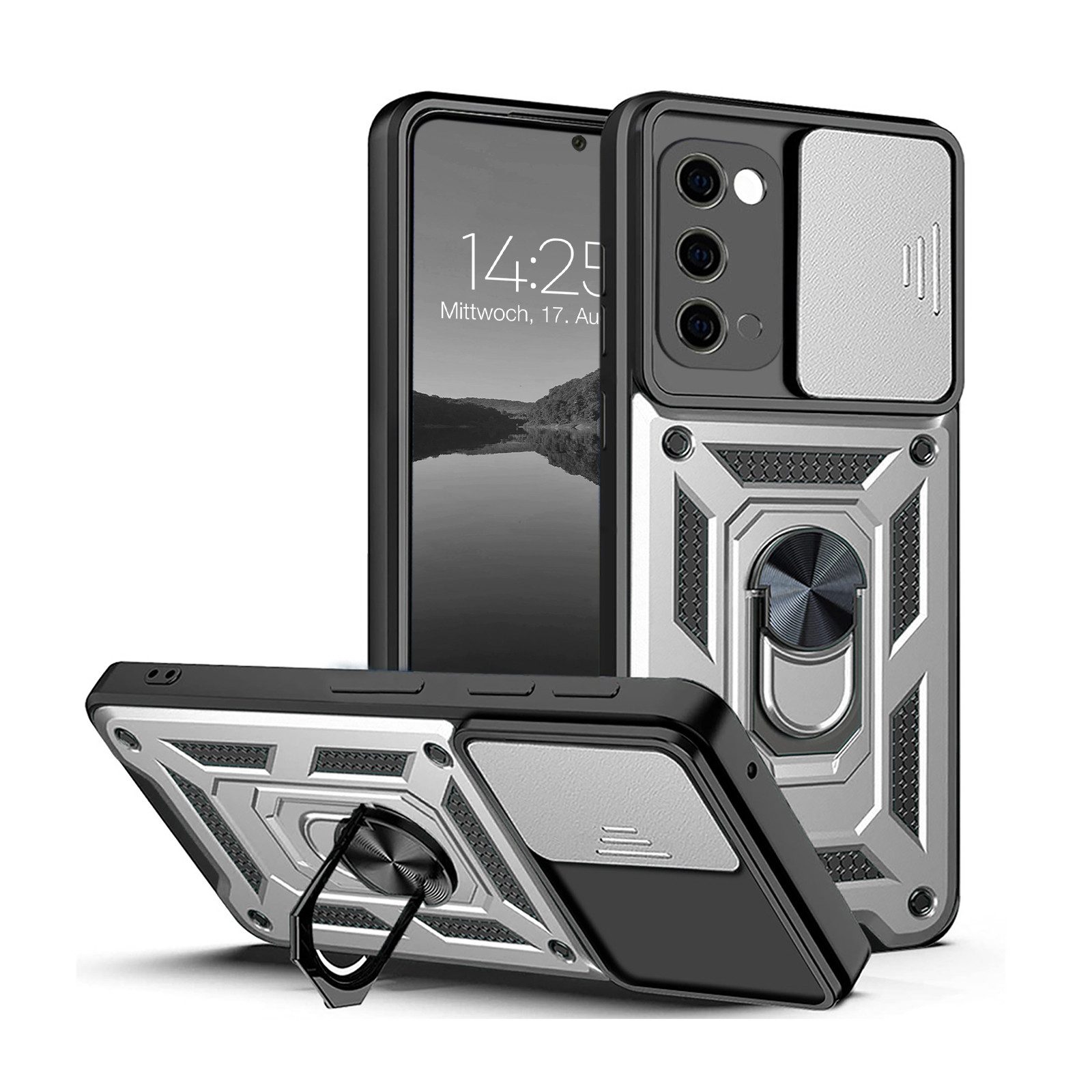 Tec-Expert Handyhülle Outdoor Cover Hülle für Samsung Galaxy S20 6.2 Zoll, 6.2", Premium Hülle mit Kameraschutz aus verstärktem Polycarbonat