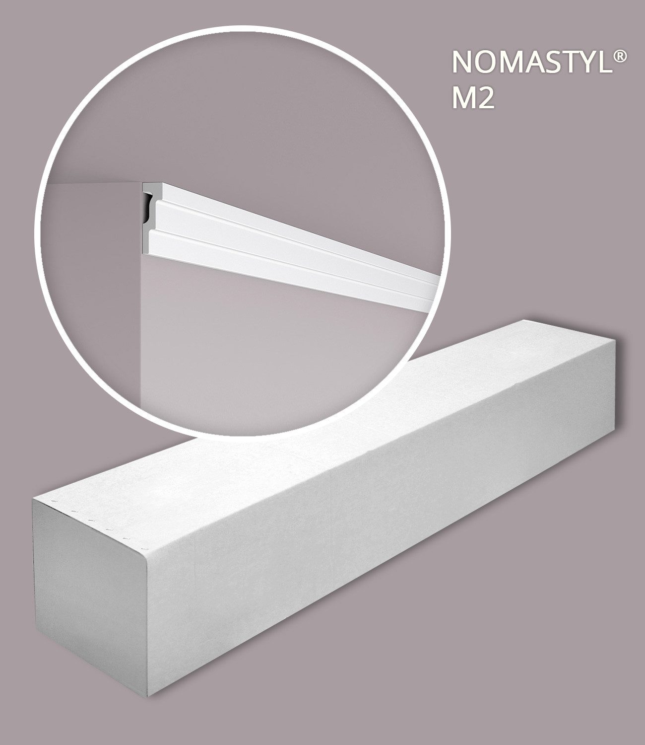 NOËL & MARQUET by nmc Deckenleiste NMC M2-box NOMASTYL Eckleisten 1 Karton SET 62 Stuckleisten 124 m, kleben, Extrudiertes Polystyrol (LDPS), 1 Karton SET, 62-St., 1 x Karton SET, Eckleisten Stuckleisten Modern weiß, vorgrundiert