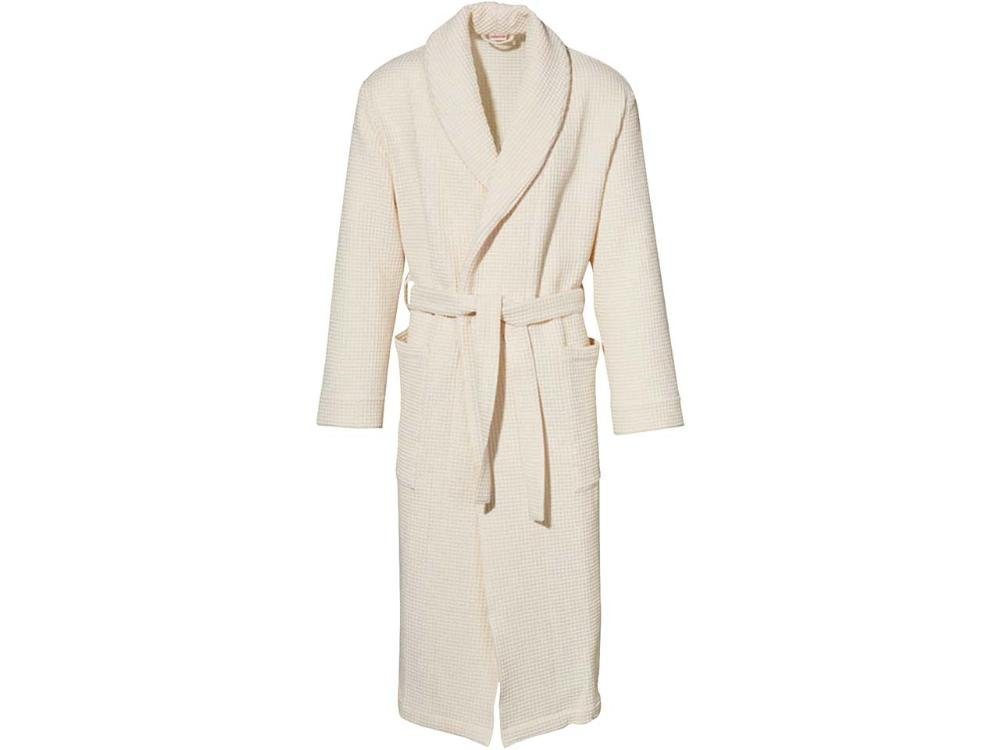 Cotonea Bademantel Cotonea Waffelpikee Bademantel aus Bio-Baumwolle, Baumwolle (Bio)