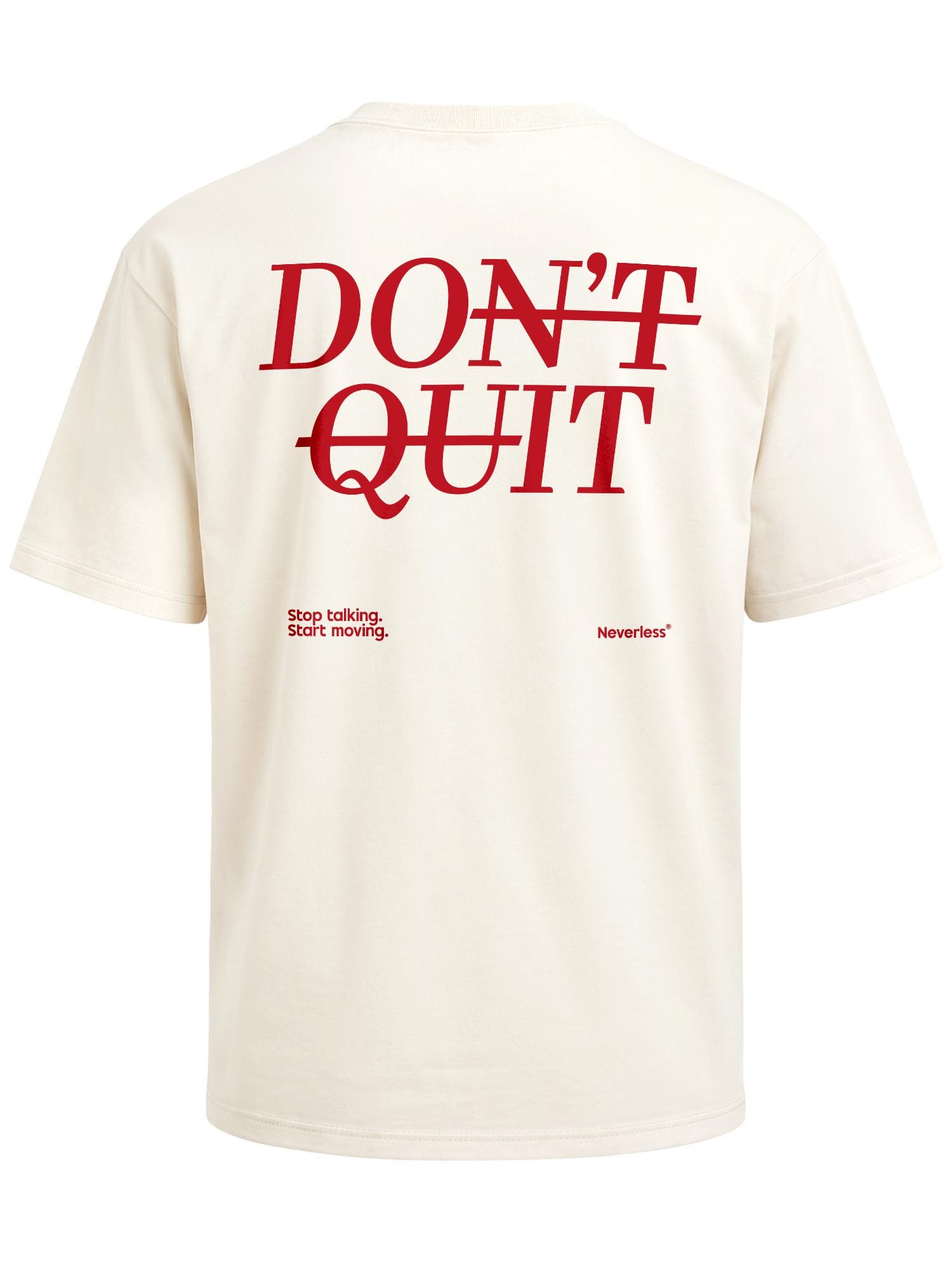 Neverless Oversize-Shirt Herren T-Shirt - Design Don't Quit - Oversized Relaxed Fit Printshirt mit Print