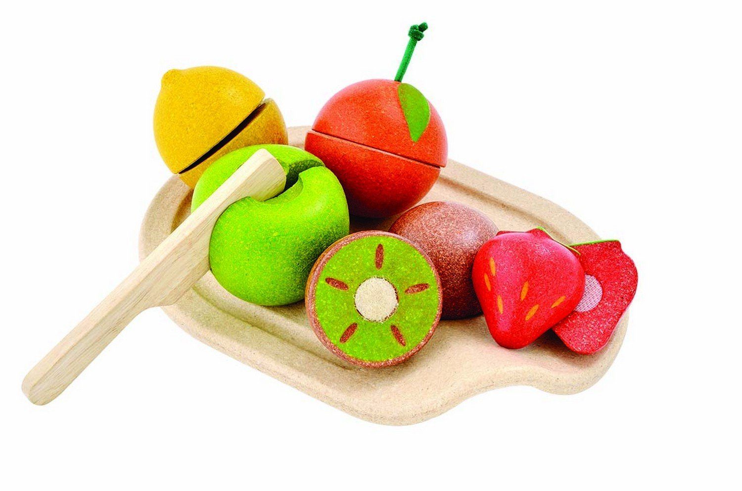 Plantoys Spiellebensmittel Früchte zum Schneiden, (Komplettset)