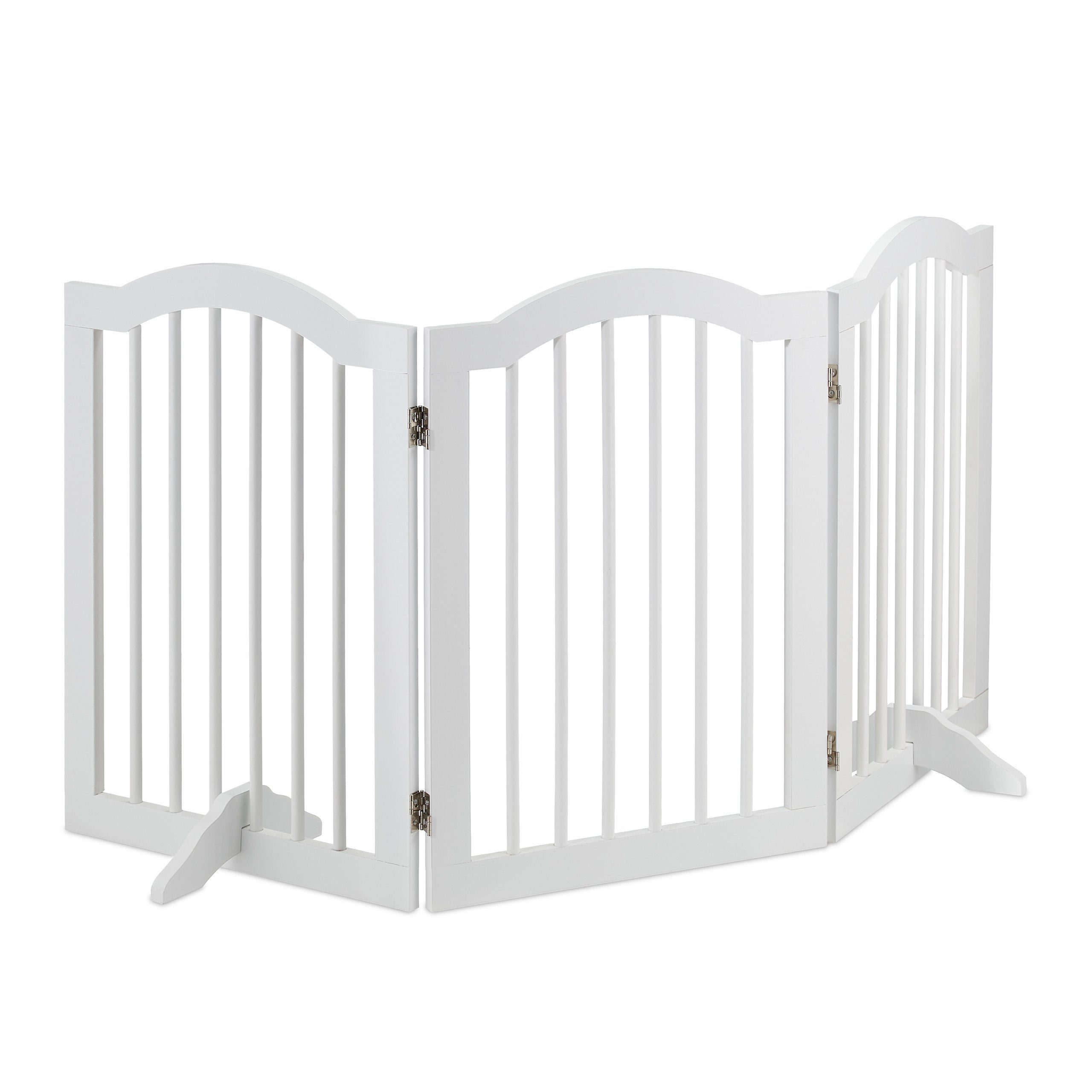 relaxdays Universalschutzgitter Weißes Absperrgitter 70 cm hoch (3 St)