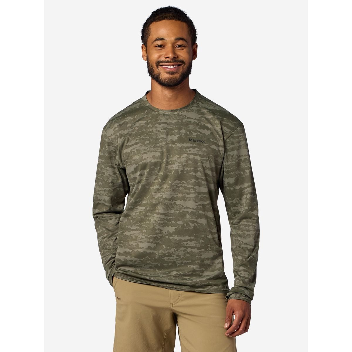 Marmot Funktionsshirt Airexchange UPF 50 Crew Long Sleeve Langarmshirt für Herren mit UV-Schutz, atmungsaktivem Material und