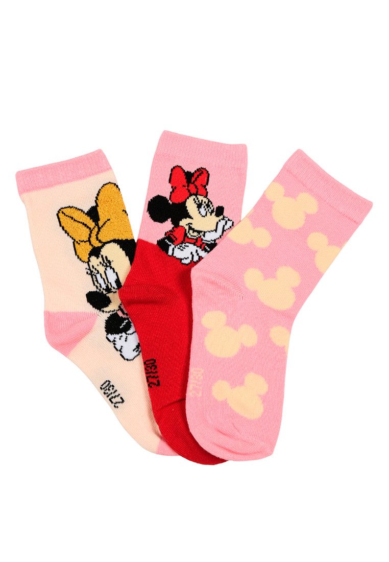 Disney Minnie Mouse Socken Mädchen 6er Pack Disney Kindersocken (6-Paar)