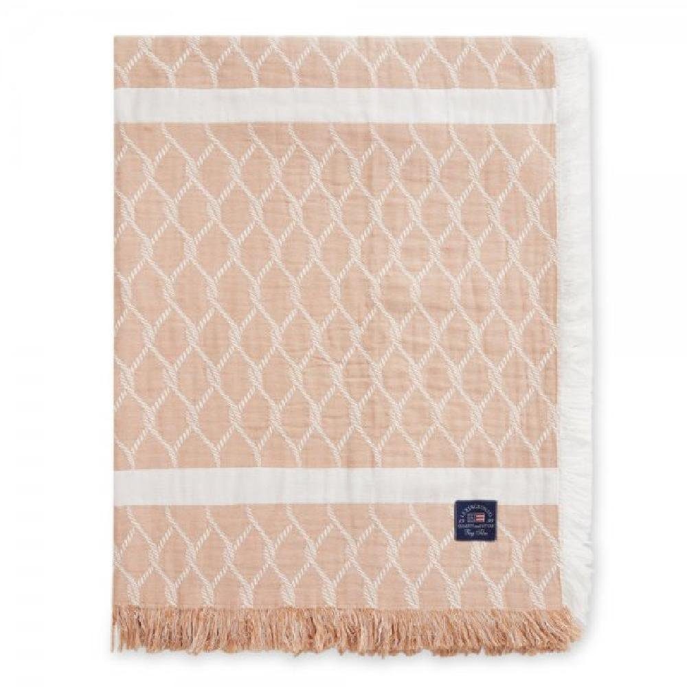 Wohndecke LEXINGTON Tagesdecke Rope Structured Cotton Beige White (160x240), Lexington