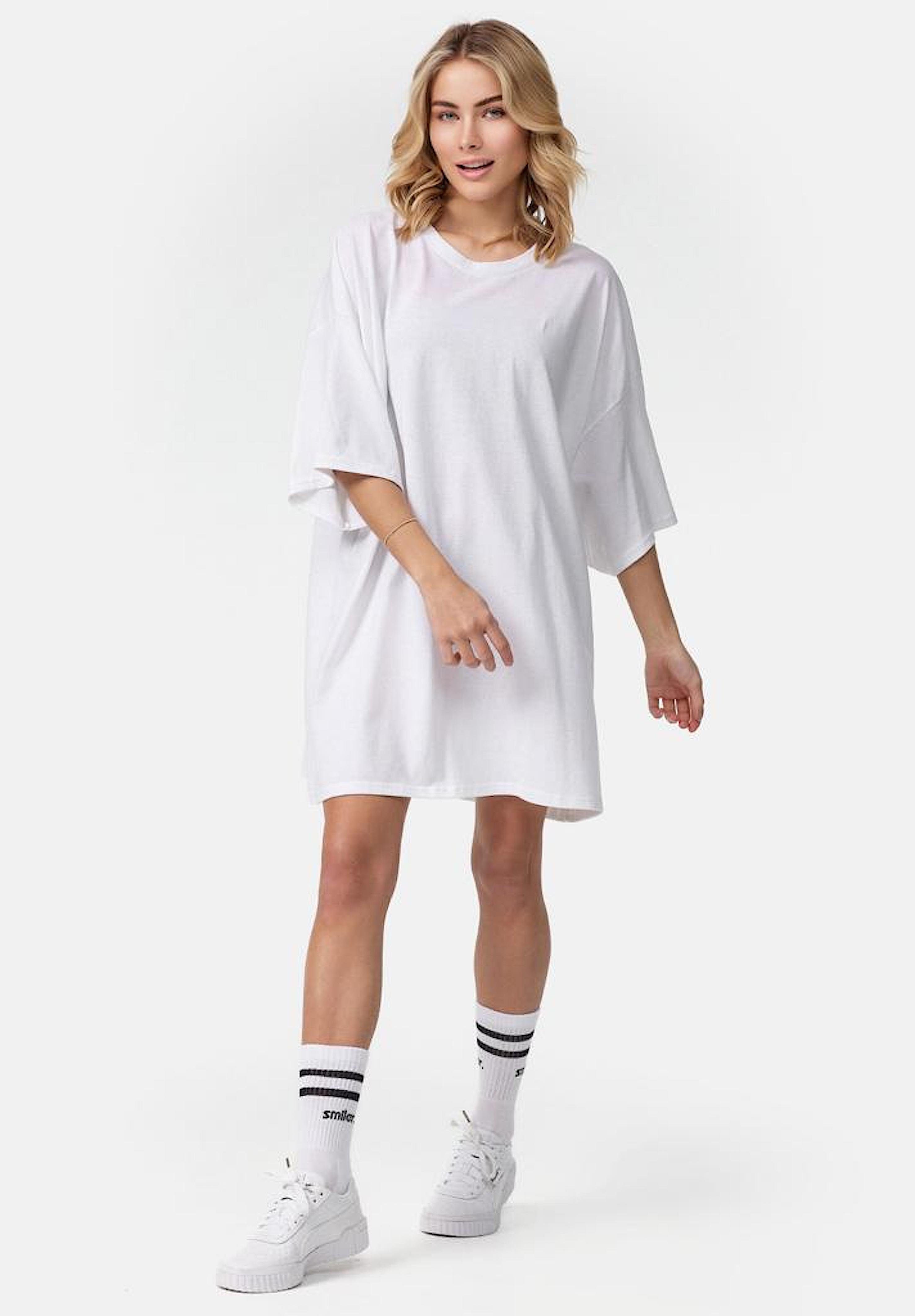 Worldclassca T-Shirt Worldclassca Oversized LOVE Print T-Shirt lang Tee Sommer Oberteil – Bild 3 von 3