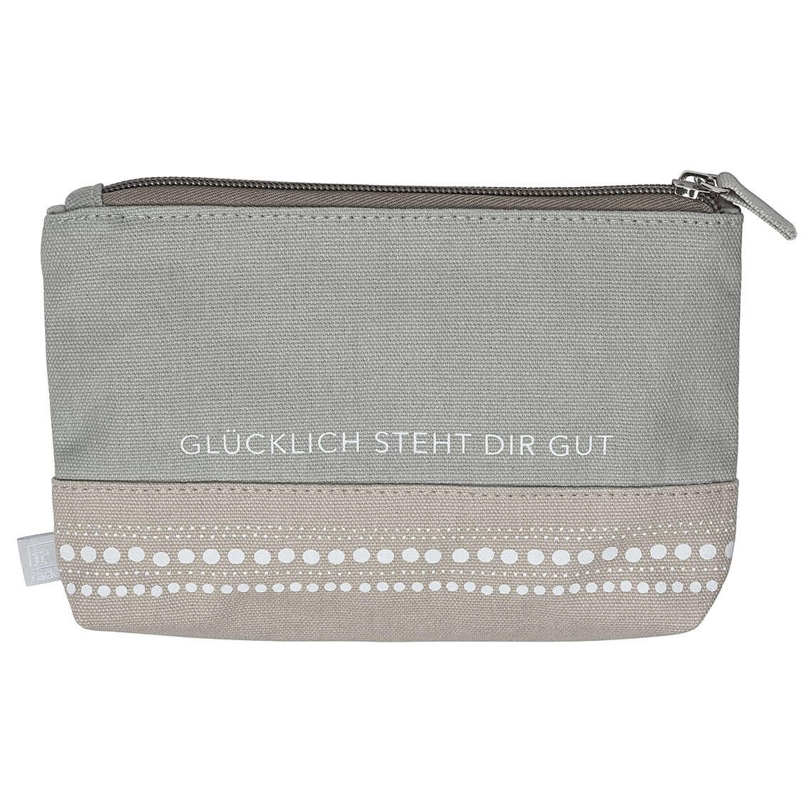 Räder Design Aufbewahrungstasche Ordnungshüter Kleine Kosmetiktasche „Glücklich steht dir gut“ von räd