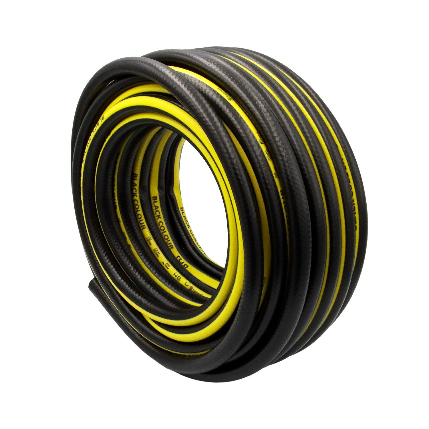 Bradas Gartenschlauch Gartenschlauch Schwarz 1/2 Zoll 20 m 3-lagig verstärkt knickfest