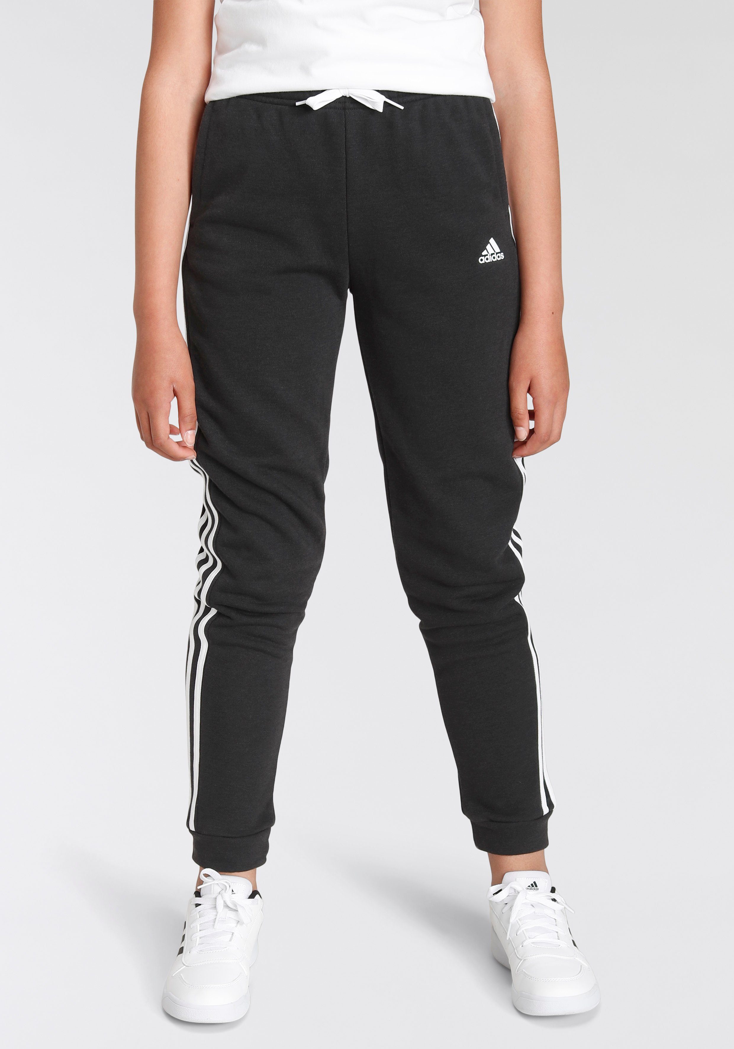 Sportswear BLACK/WHITE FRENCH Jogginghose ESSENTIALS (1-tlg) adidas HOSE TERRY 3-STREIFEN ADIDAS