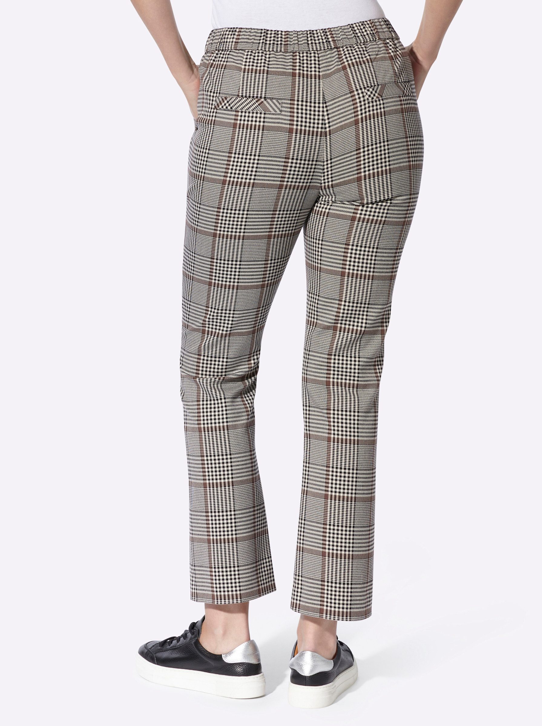 heine Jerseyhose Karo-Hose normal