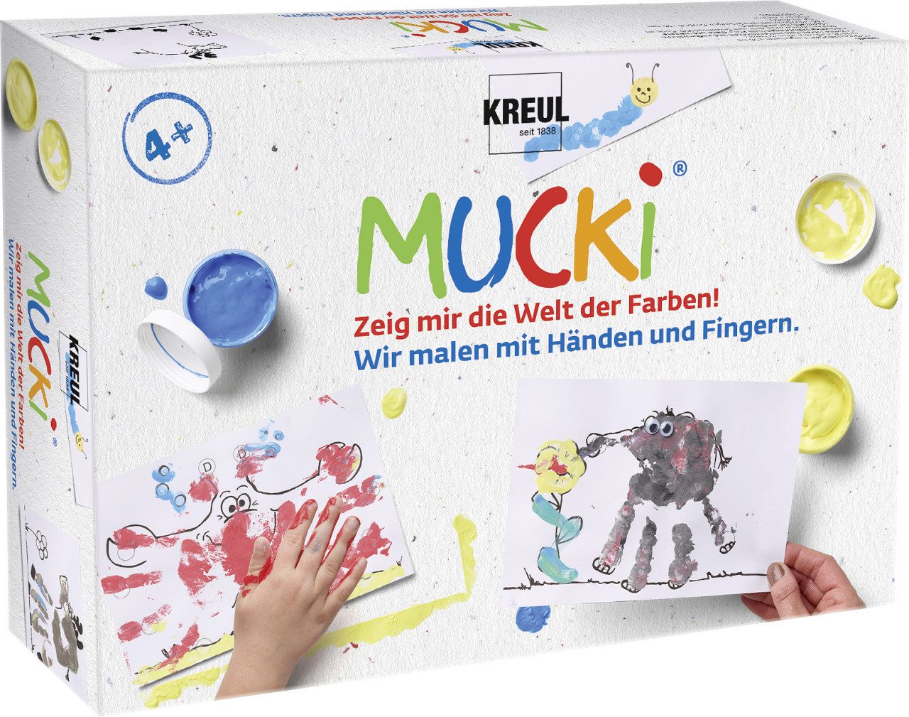 Bastelfarbe Kreul Fingerfarbe Mucki Wir malen mit Händen und