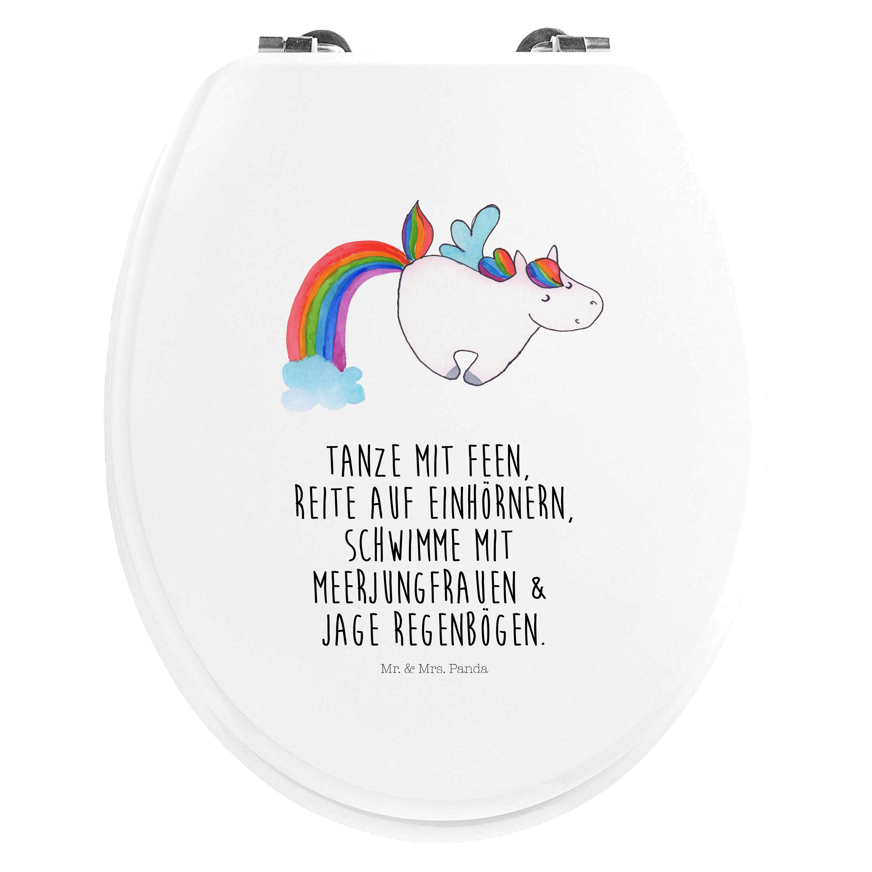 WC-Sitz Einhorn Fliegendes Pferd - Weiß - Geschenk, Spielen, Klobrille, Unico
