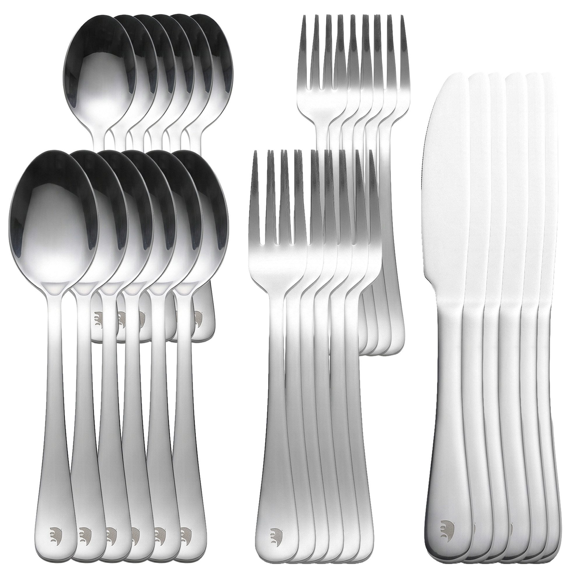 Roxlin Besteck-Set Roxlin Besteckset 30-tlg Plain Design Edelstahl, Gold/Schwarz/Silber, 6 Personen, Edelstahl – Bild 2 von 5