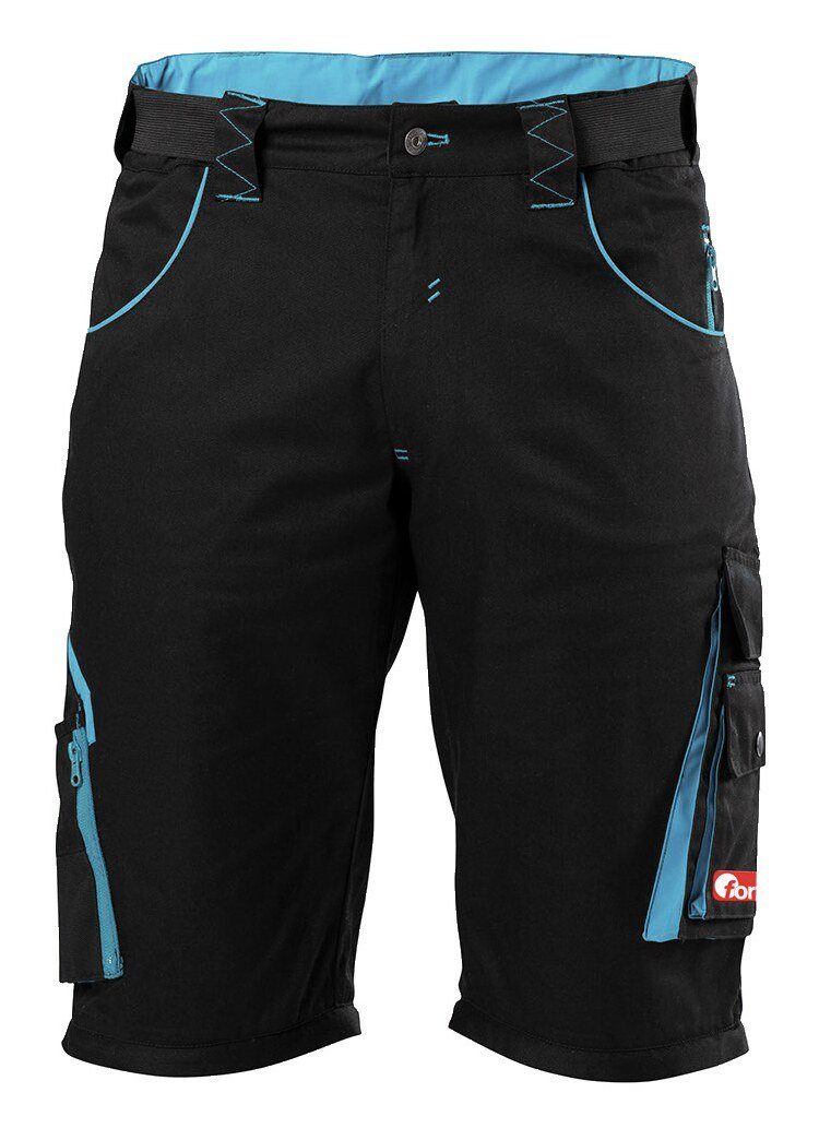 fortis Shorts Herren Bermuda 24, Größe 50 schwarz/türkis