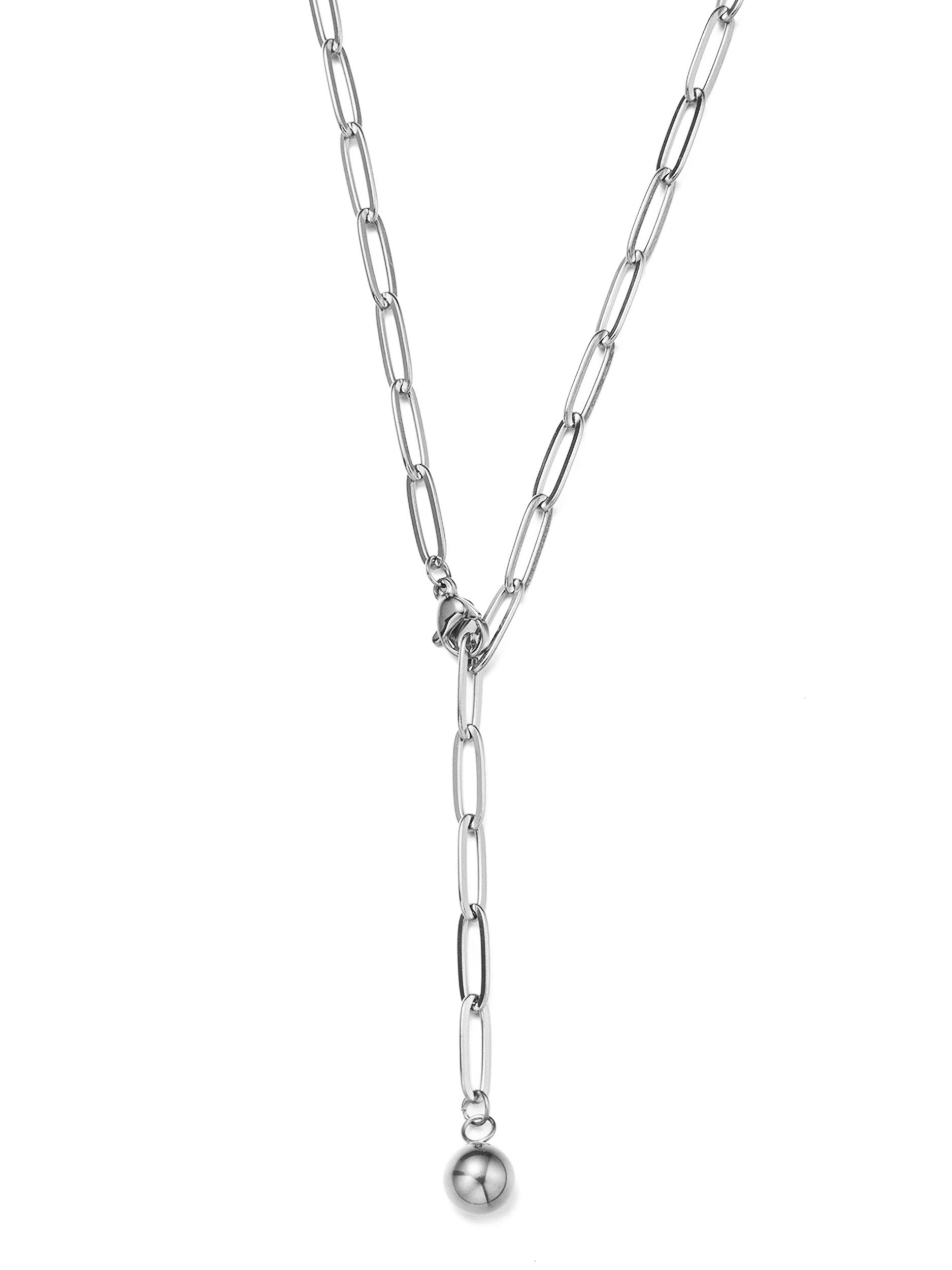 Aniston JEWELRY & WATCHES Kette mit Anhänger Schmuck Geschenk Edelstahl Halsschmuck Halskette Y-Kette Kugel, Made in Germany