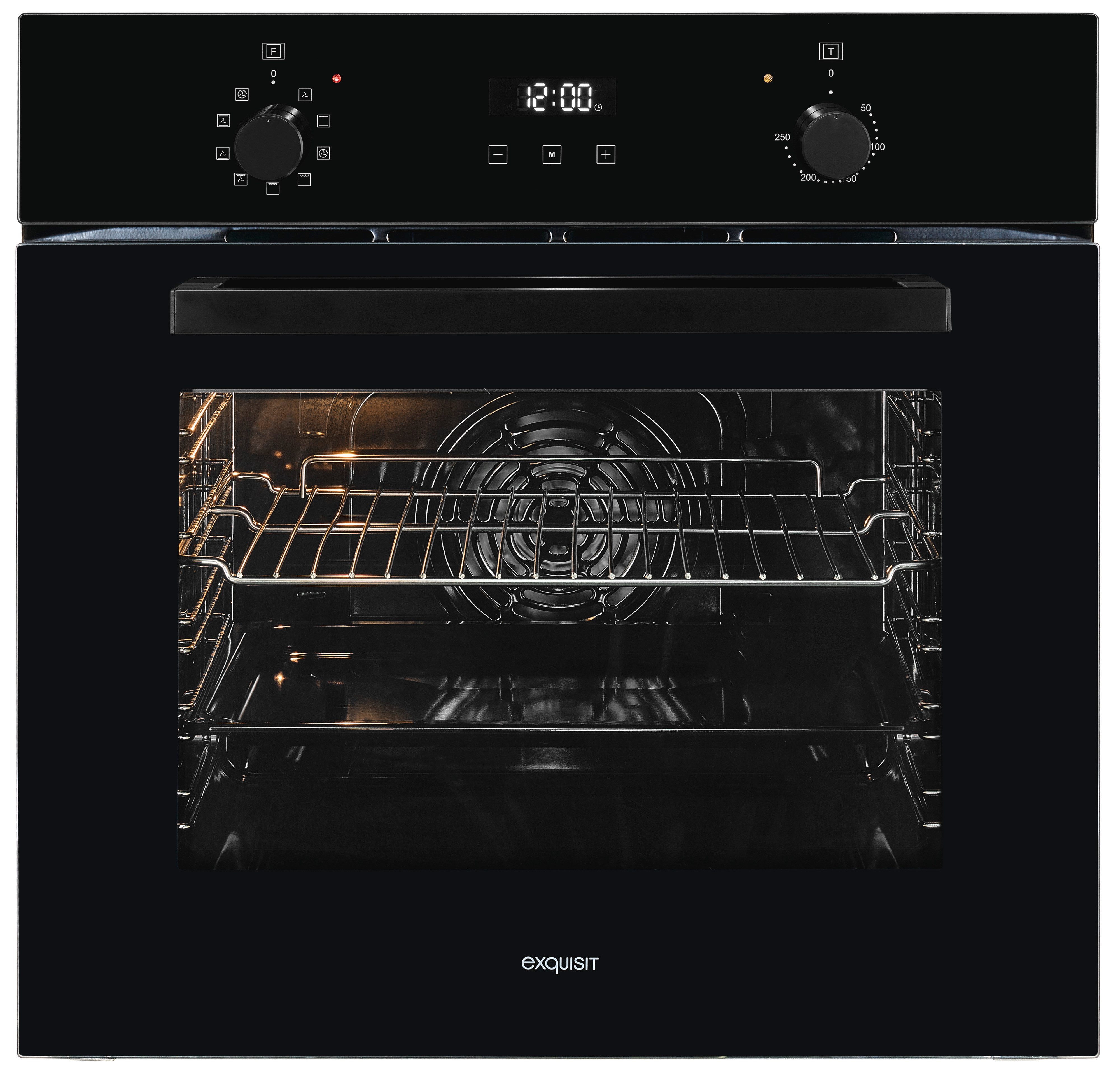 exquisit Einbaubackofen EBE257-H-020, Heißluft&Pizzastufe - ideal für ein Pizzabacken zuhause!Timer-Funktion