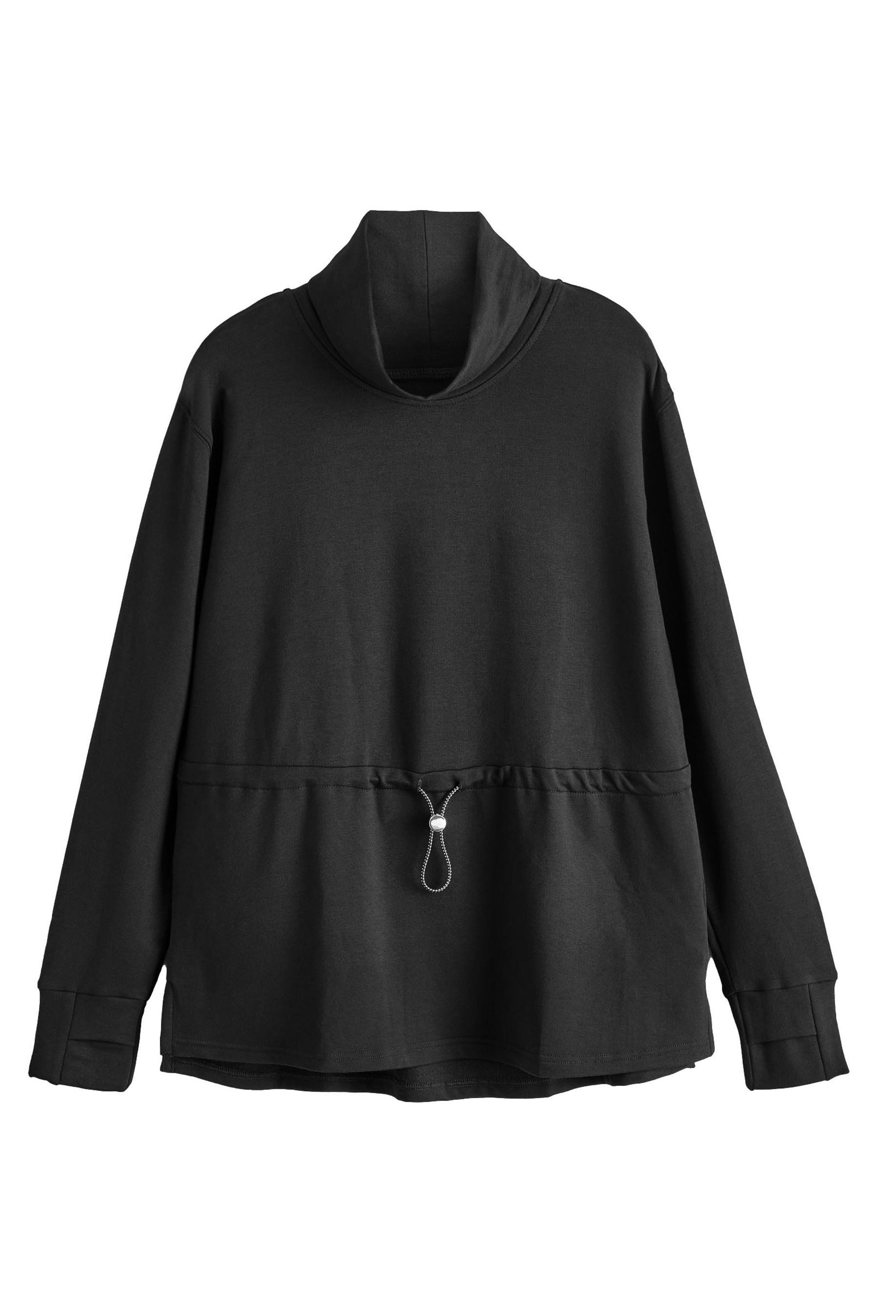 Sweatshirt Active Sweatshirt mit Wasserfallausschnitt