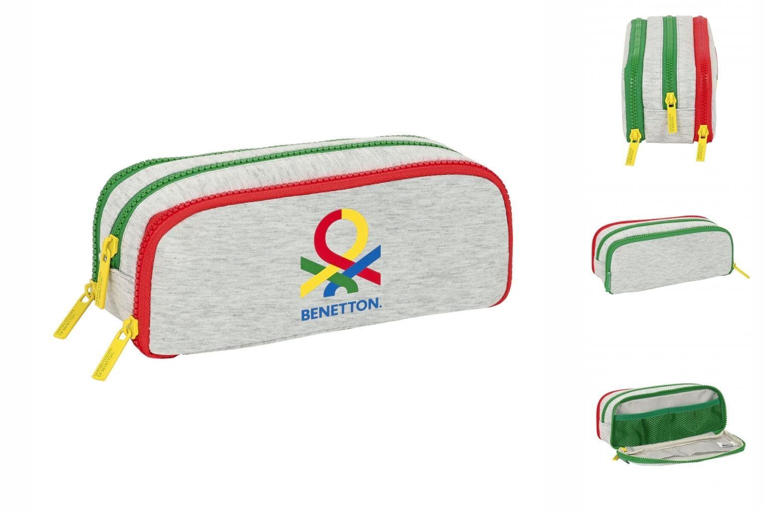 Mehrzweck-Etui Pop cm x 8 x 21 Benetton Dreifaches Colors Benetton of Federtasche 8 United Grau