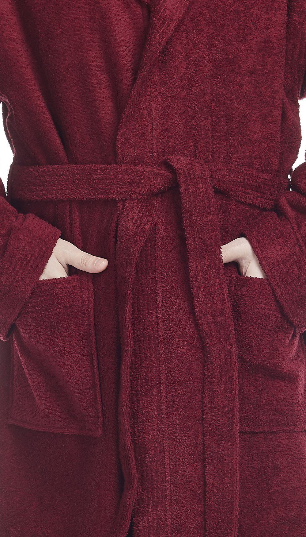 Arus Herrenbademantel mit Kapuze, 100% Baumwolle, extra lang, für Spa & Zuhause, 100% Baumwolle, Kapuze, Gürtel, mit Kapuze, extra lang und weit, 100% Baumwolle