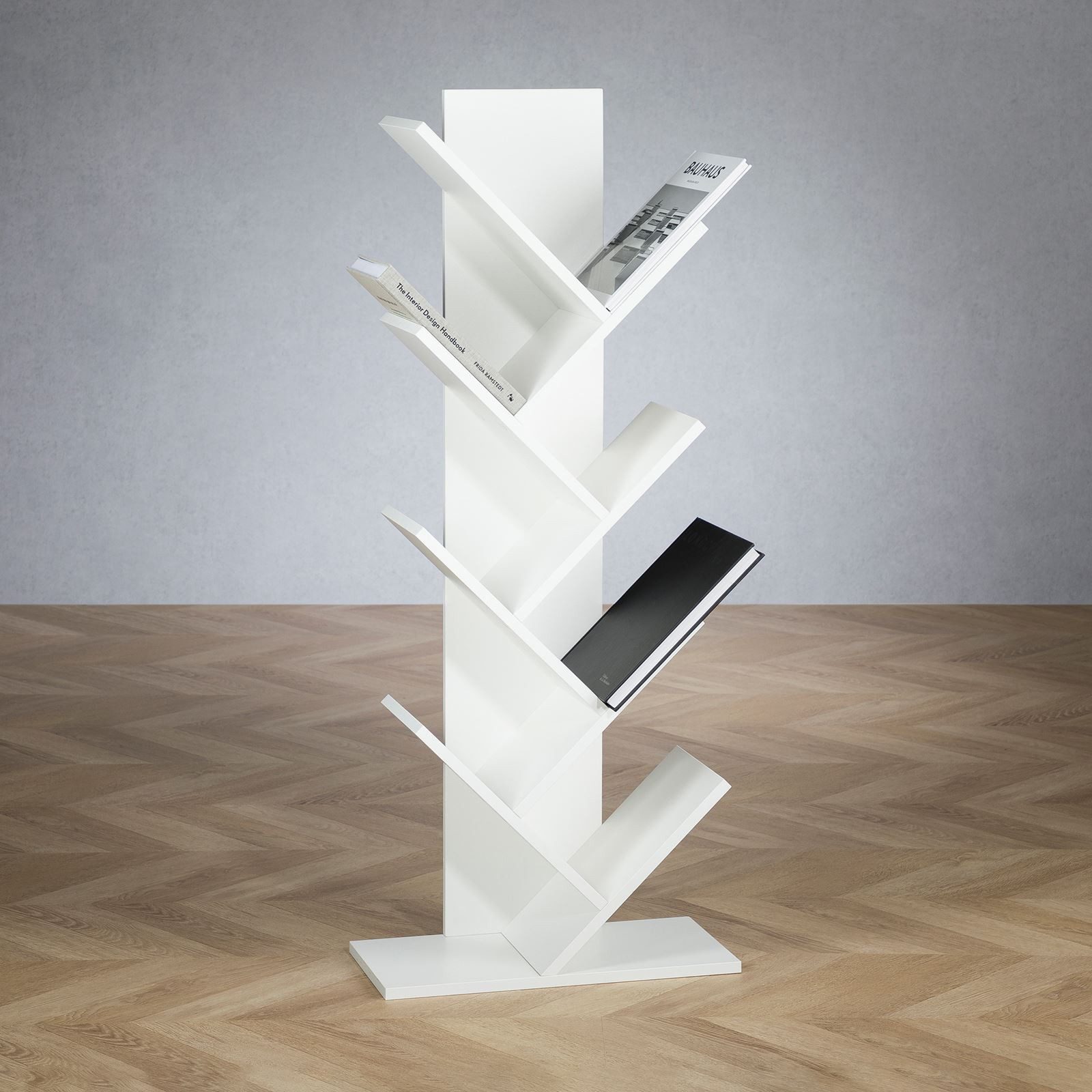 IDIMEX Bücherregal JULES, Design Regal freistehend mit 7 Ablagen Weiß günstig online kaufen