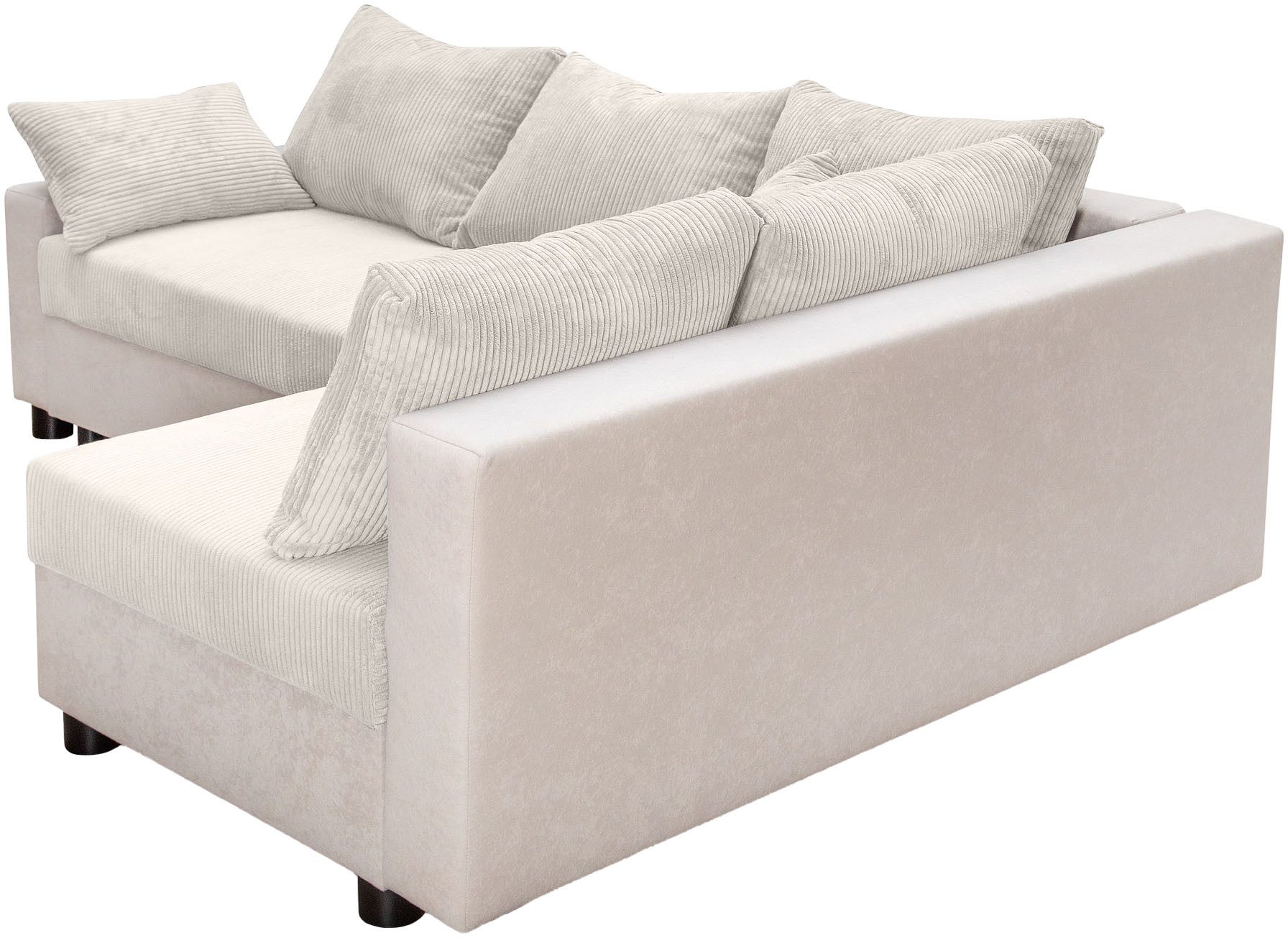 COLLECTION AB Ecksofa Parma L-Form, mit Schlaffunktion und Bettkasten, inklusive Kissen, Bonellfederkern