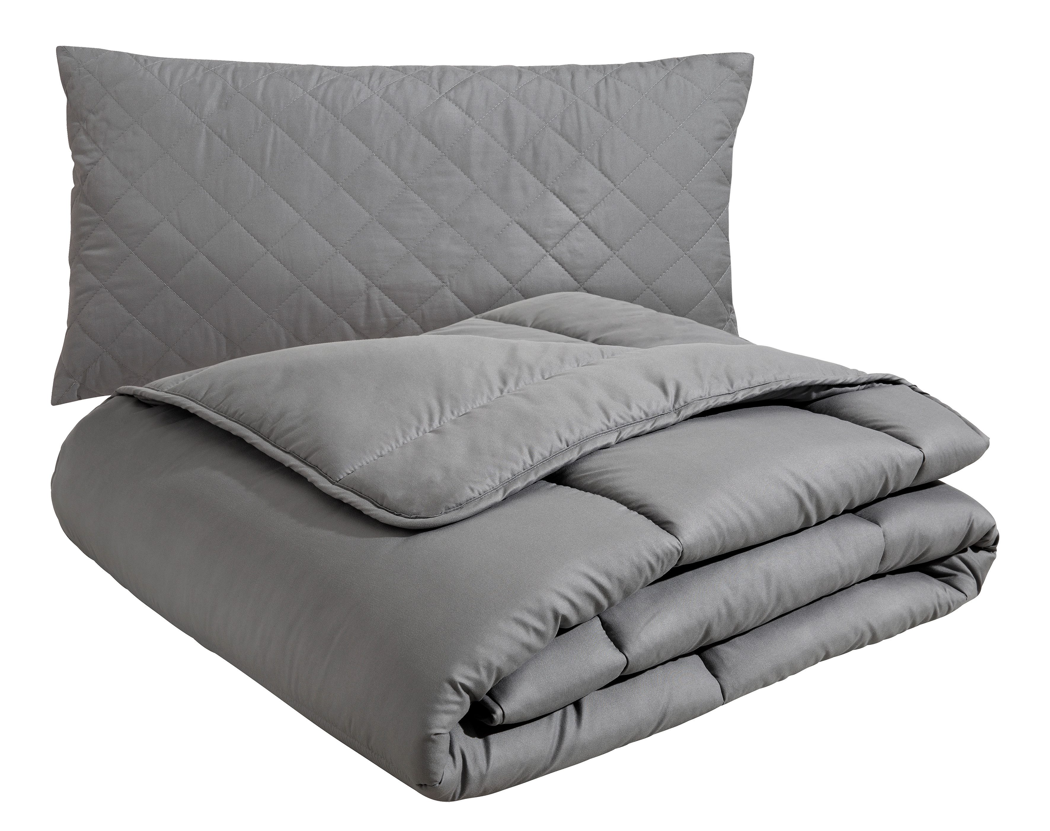 OTTO home Microfaserbettdecke + Microfaserkissen Clarra Spar Set, Decke + K günstig online kaufen