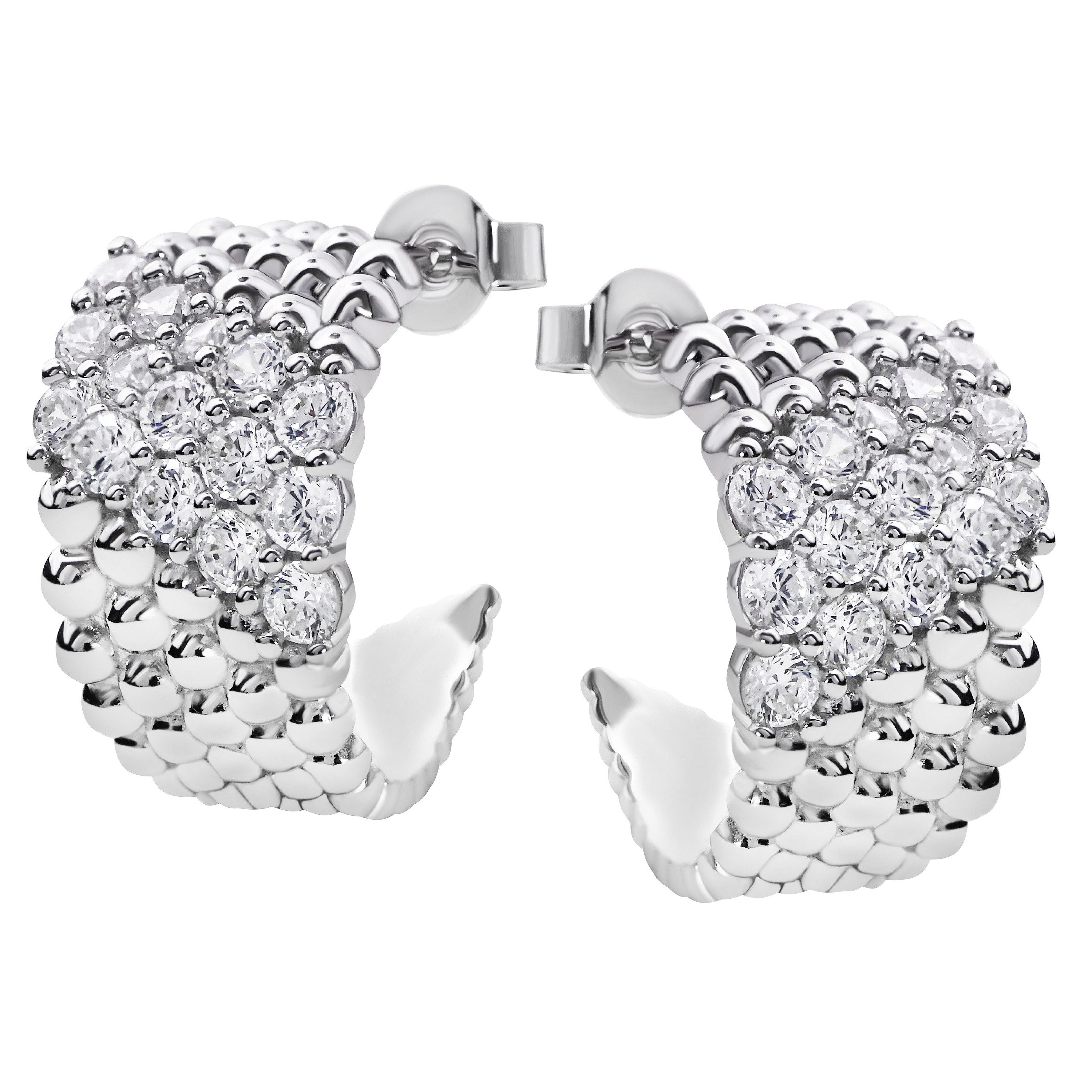 Paar Creolen Schmuck Geschenk Silber 925 Ohrschmuck Ohrringe Kugeln rund