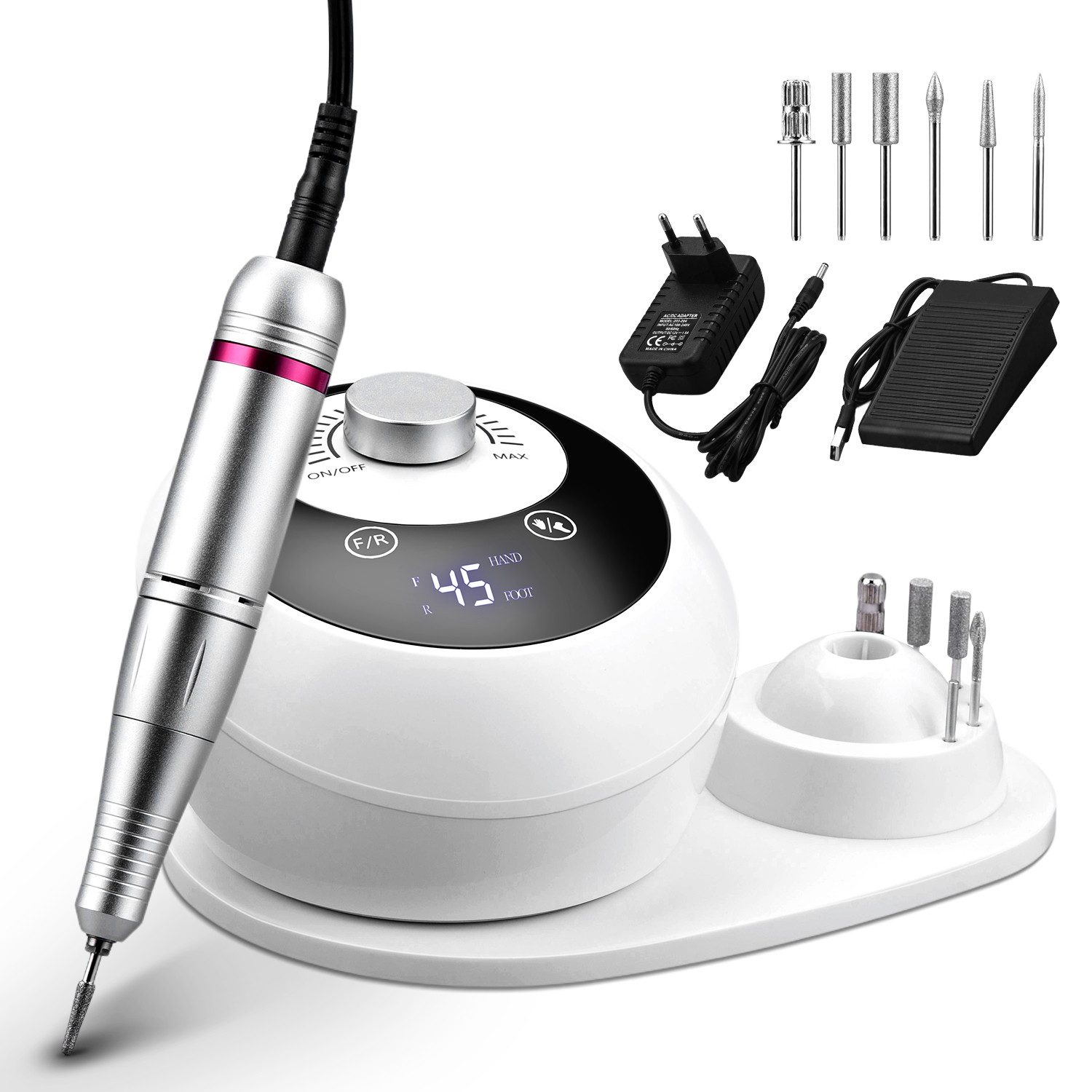Maniküre-Pediküre-Set Nagelfräser Professionell,45000RPM,Nagelfräser für Gelnägel