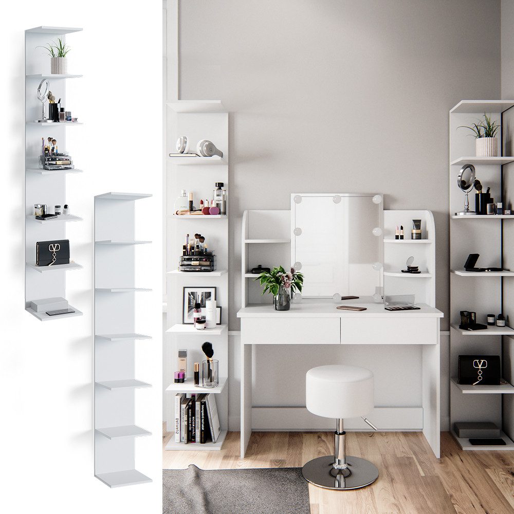 Vicco Bücherregal Paolo, Weiß, 28 x 190 cm 2er Set günstig online kaufen