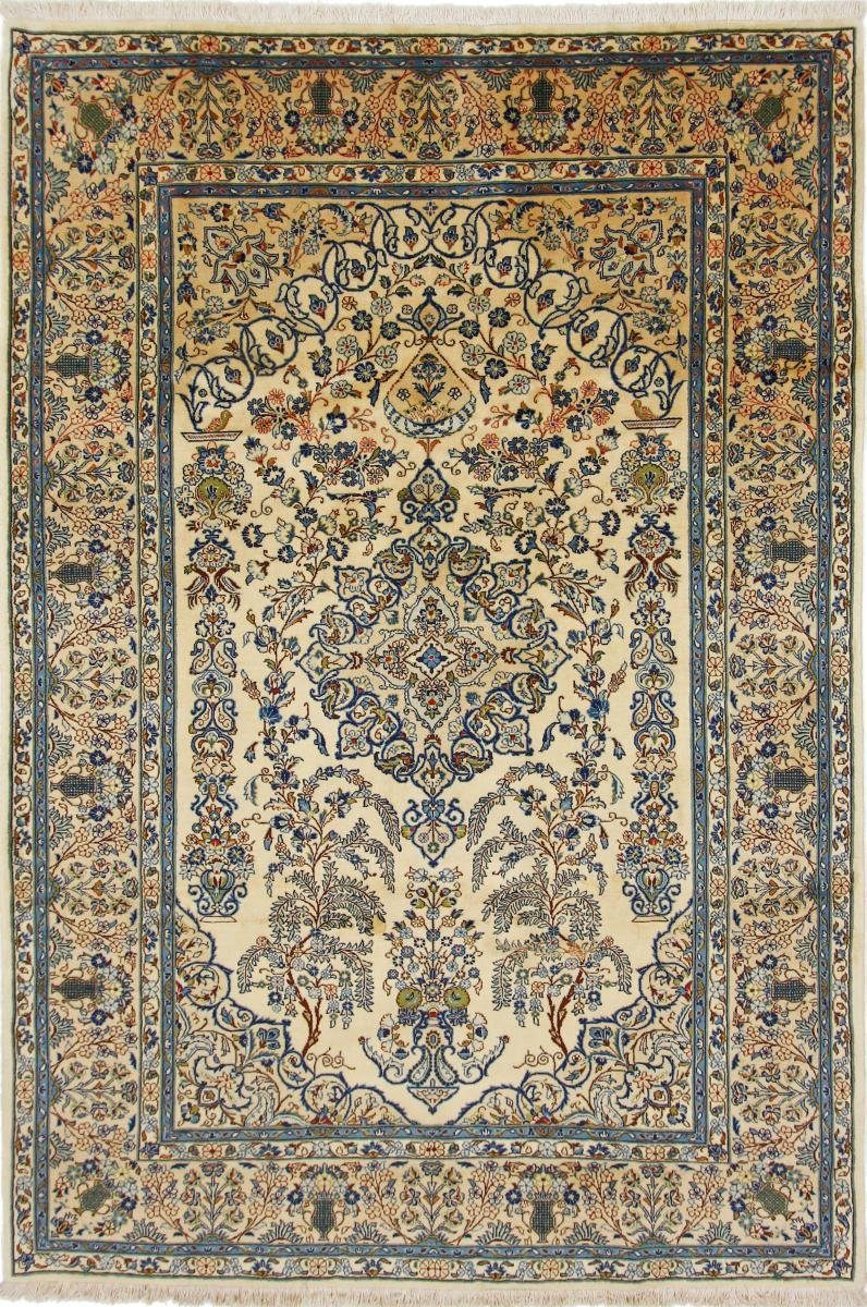 Orientteppich Keshan Kork Nain / rechteckig, Höhe: Trading, 205x306 mm Perserteppich, Orientteppich 12 Handgeknüpfter