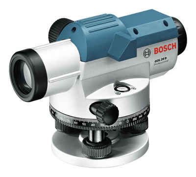 Bosch Professional Nivelliergerät GOL 26 D, Optisches mit Baustativ BT160 & Messstab GR 500 - im Handwerkerkoffer