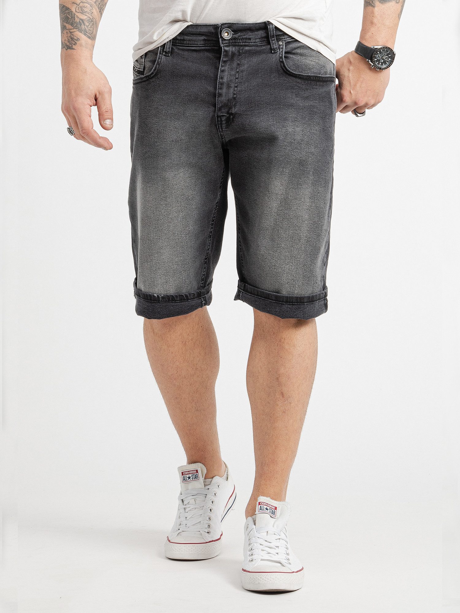 Rock Creek Bermudas Herren Shorts Jeansshorts Denim Grau RC-2430