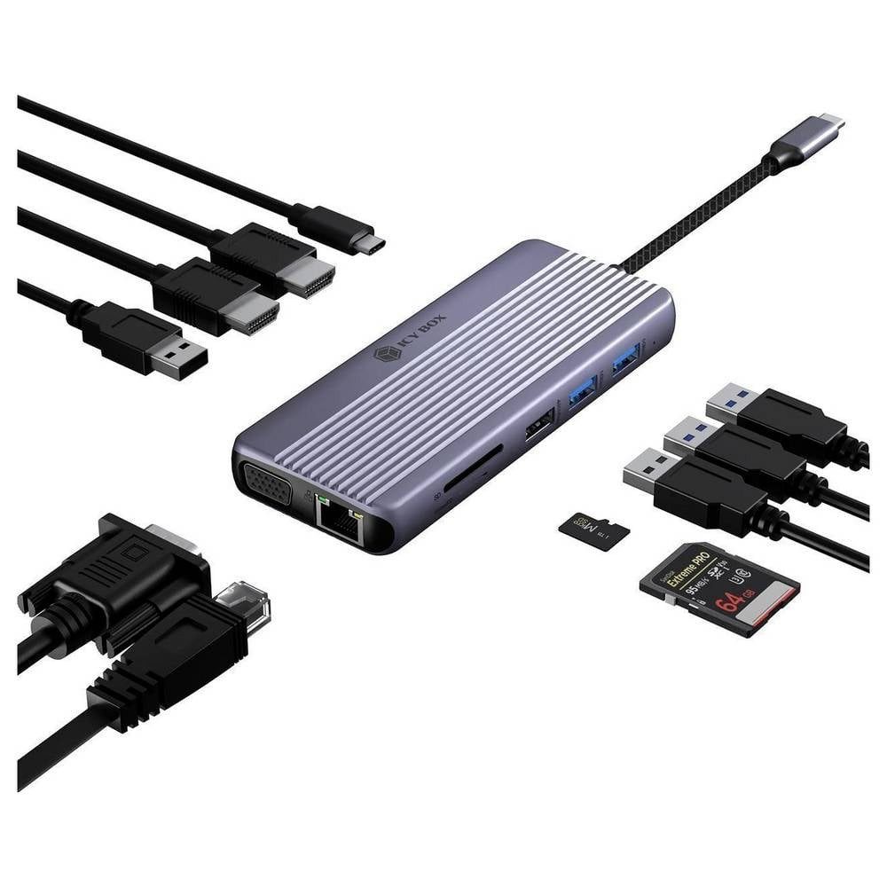 ICY BOX Laptop-Dockingstation USB-C® Dockingstation IB-DK4062-CPD USB-C® Power Delivery 61190