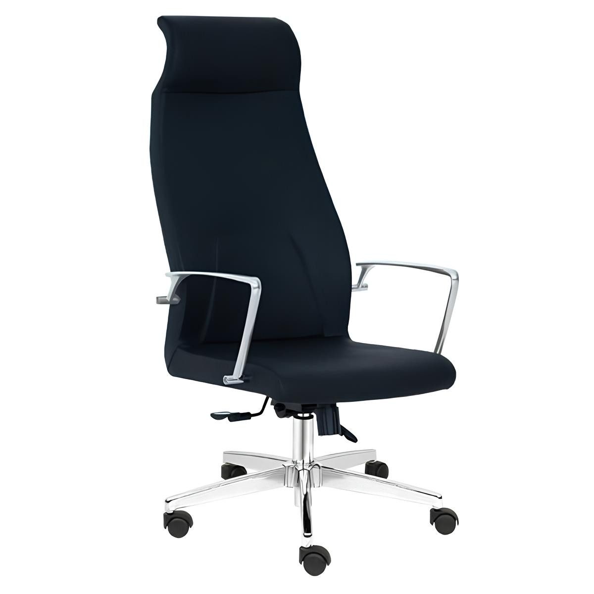 Bürostuhl Moderner schwarzer Drehstuhl aus Kunstleder für Büro und Gaming