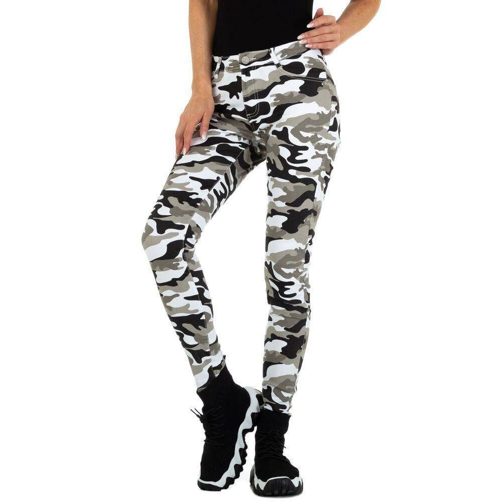 Ital-Design Skinny-fit-Jeans Damen Freizeit Camouflage Skinny Jeans in Camouflage