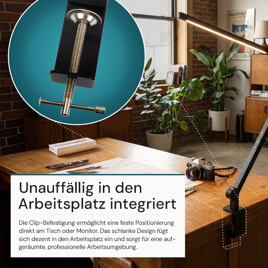 LUXULA LED Tischleuchte LUXULA LED Tischleuchte 10 W 3000 K, 4000 K, 6500 K, LED fest integriert, Farbwechsler – Bild 4 von 5
