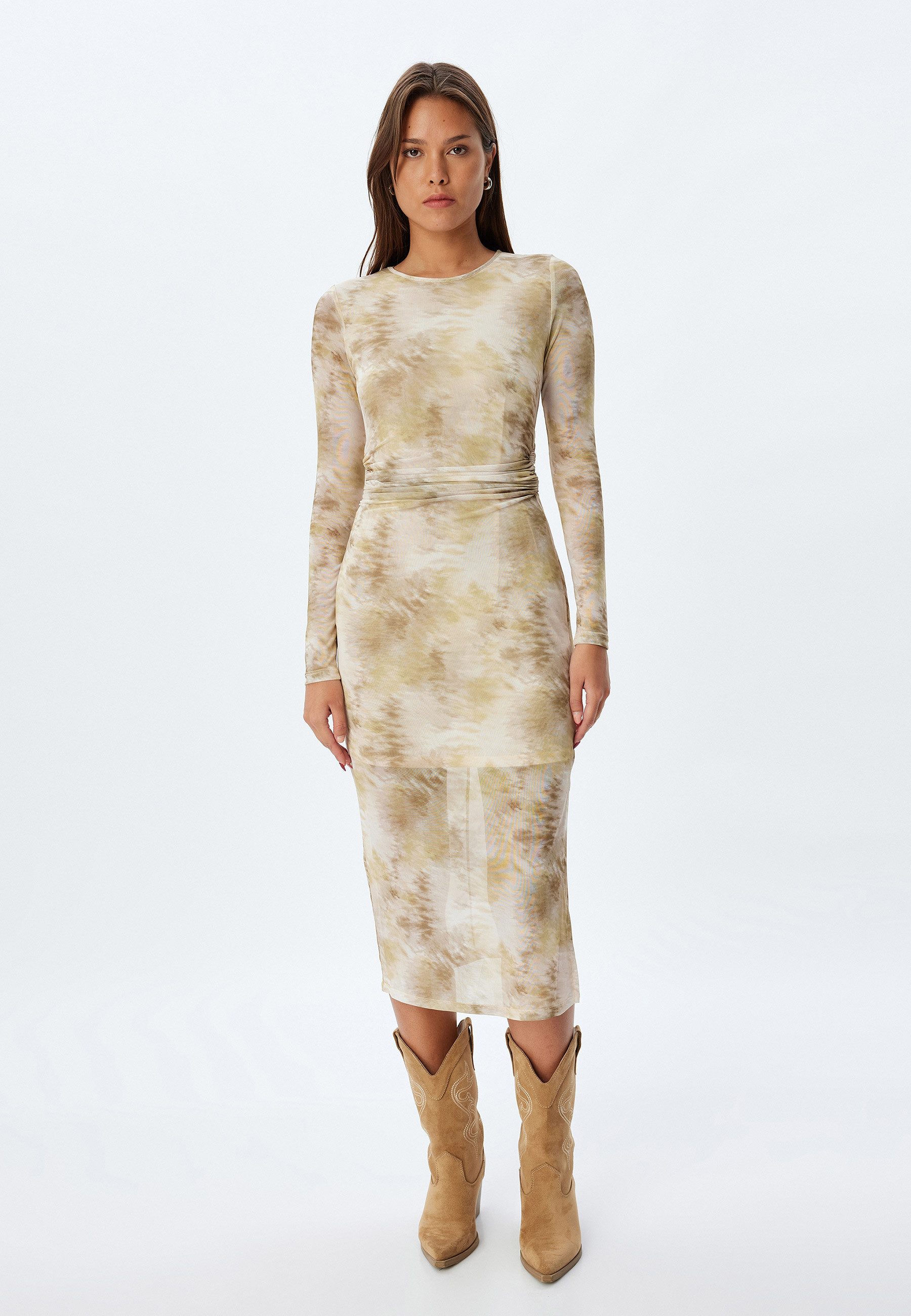 Koton Midikleid Midi Länge Rundhalsausschnitt