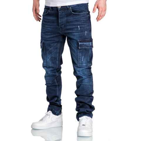 Amaci&Sons Straight-Jeans MIAMI Regular Slim Cargo Jeans