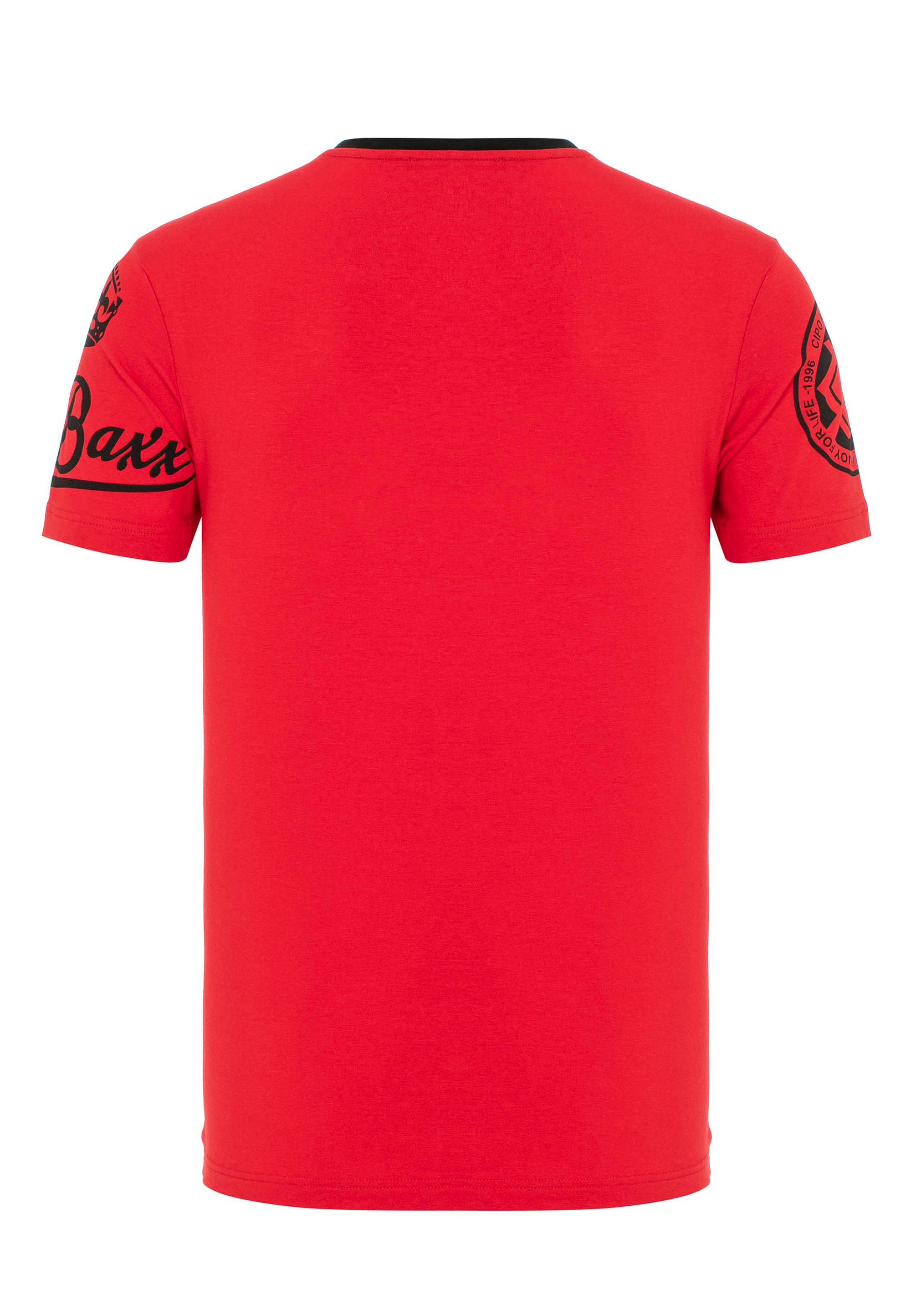 mit coolem & CT635 T-Shirt Baxx Cipo rot Marken-Frontprint