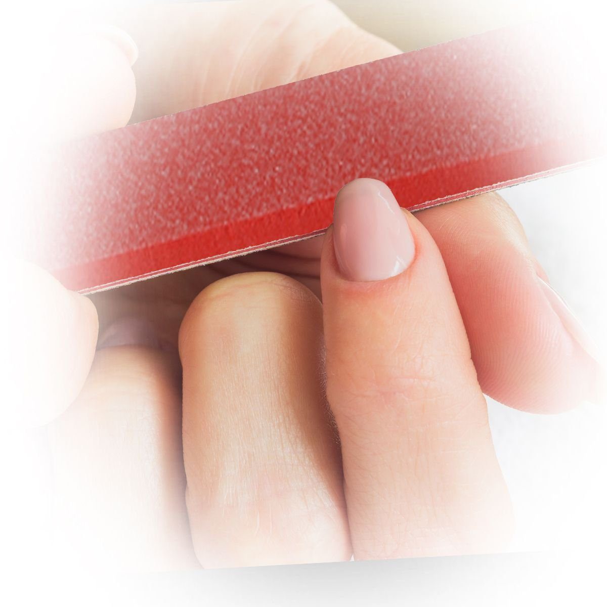 Sun Garden Nails Sandblatt-Nagelfeile 5 -Breit - Buffer Stück rot Buffer Nagelfeile Gerade Feile Nagelstudio