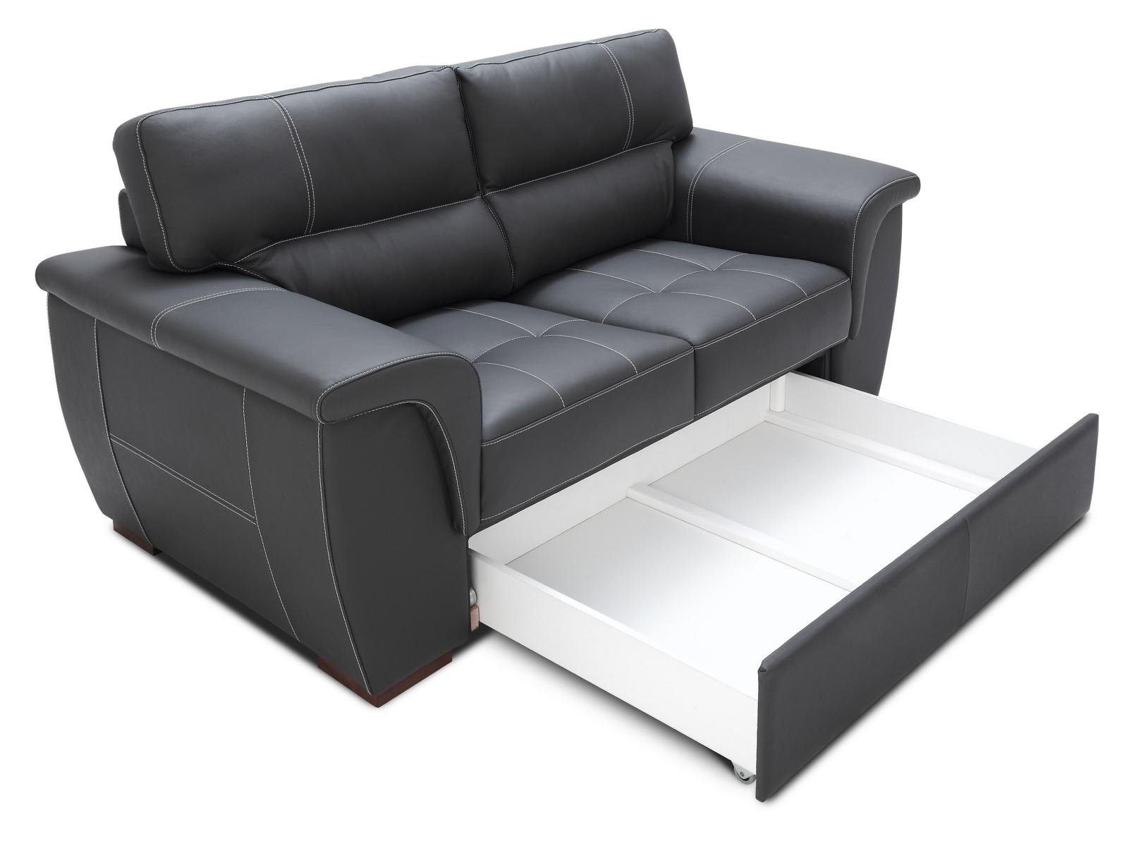 Design Set Sofa Leder Garnitur 2+1 Wohnzimmer-Set, Couch Garnituren Sitz JVmoebel Leder Polster