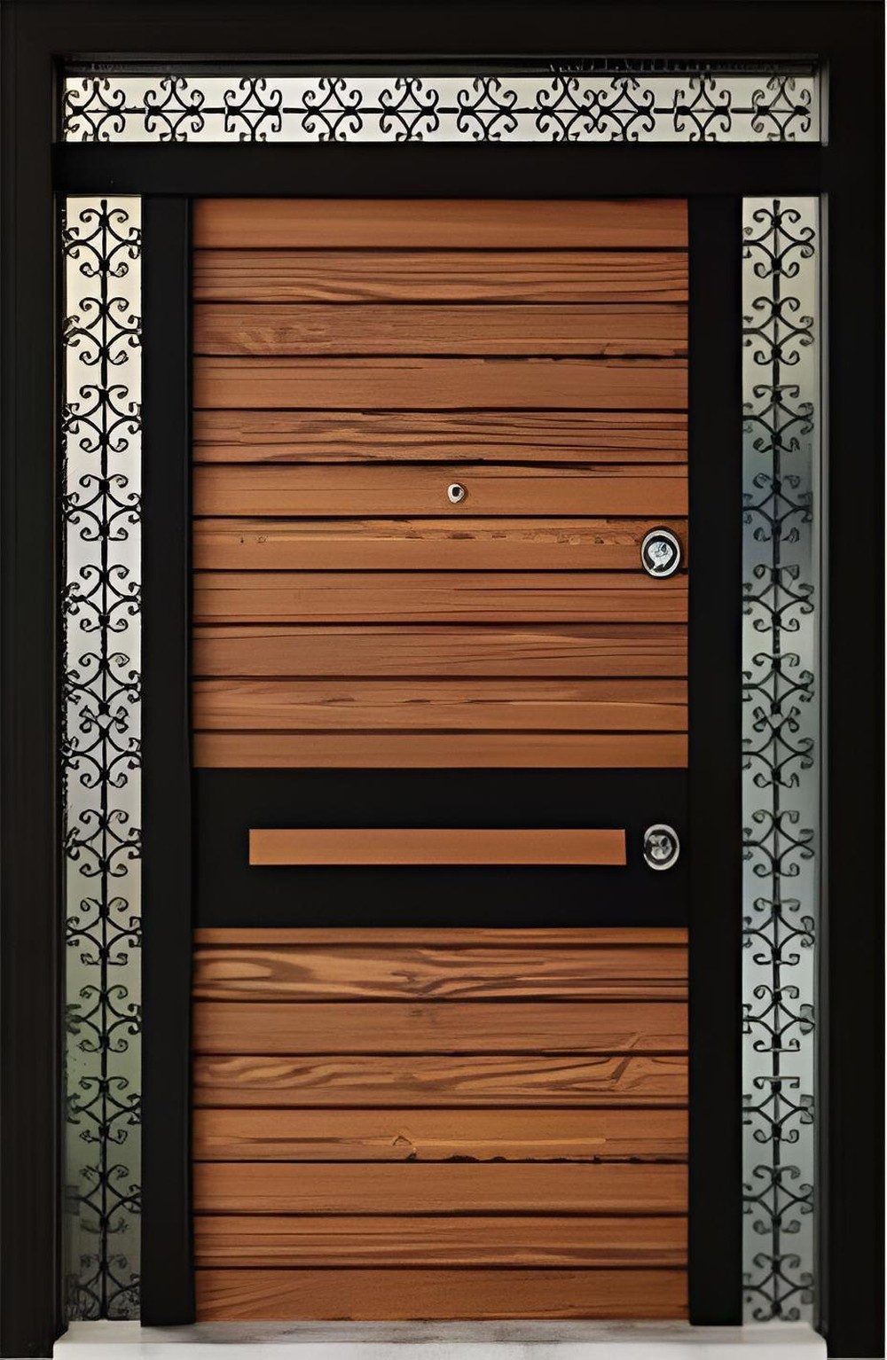 JVmoebel Haustür Braune Designer Sicherheitstür aus robustem Material