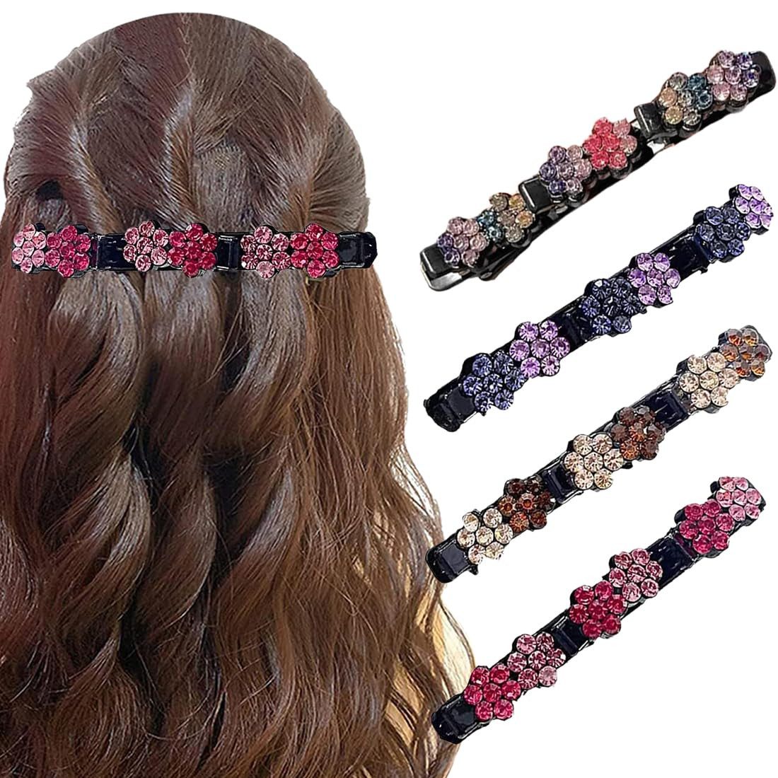 Haarspange 4 Stück Haarspange, Blume Haarklammern für Damen